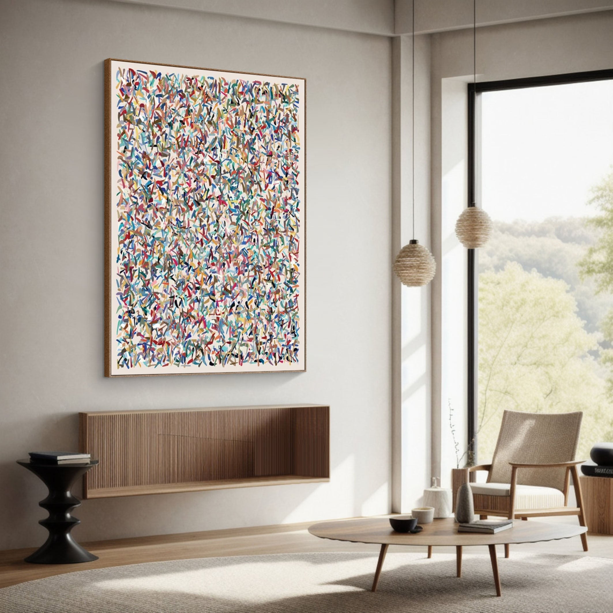 Colorful Abstract Painting Modern Art for Interior Design #AB048