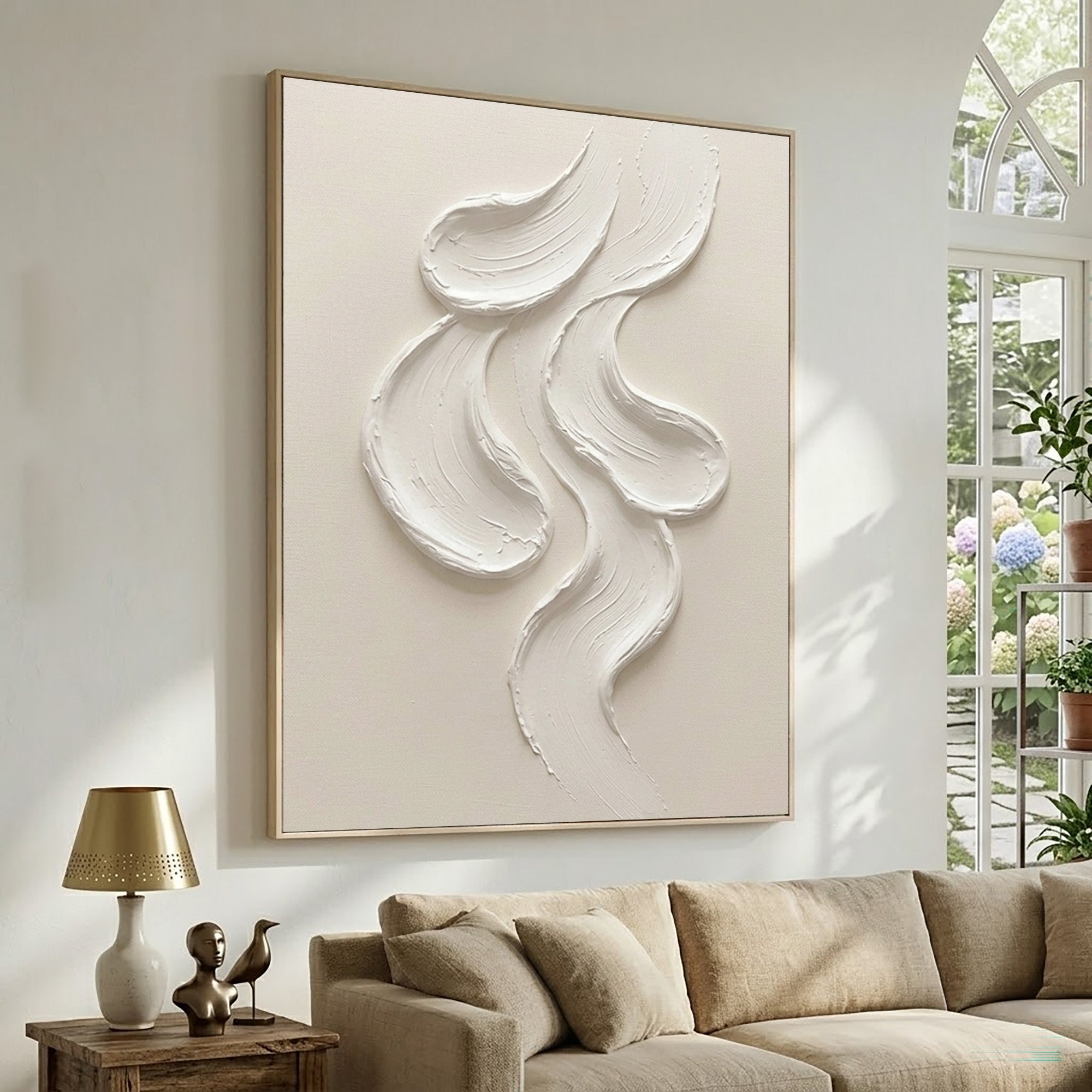 Large Minimalist Textured Wall Art Abstract Sculptural Painting Organic Modern Artwork Contemporary Neutral Home Decor Luxury Statement