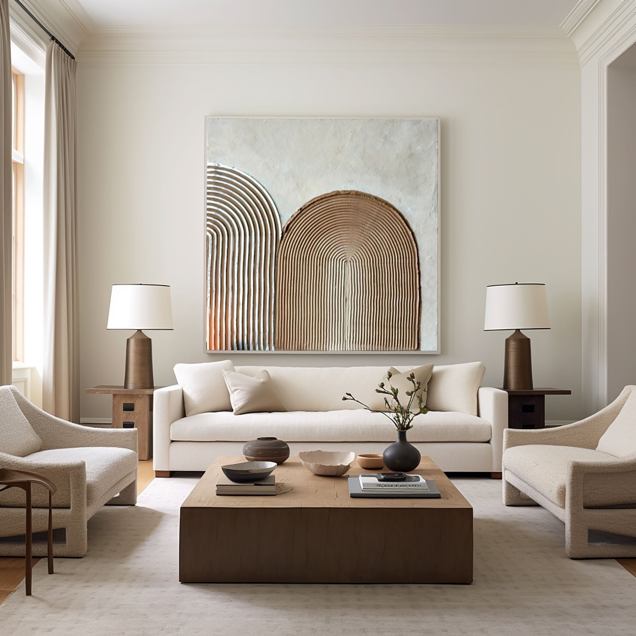 عمل فني من مجموعة Nature's Embrace Organic Beige #MM092