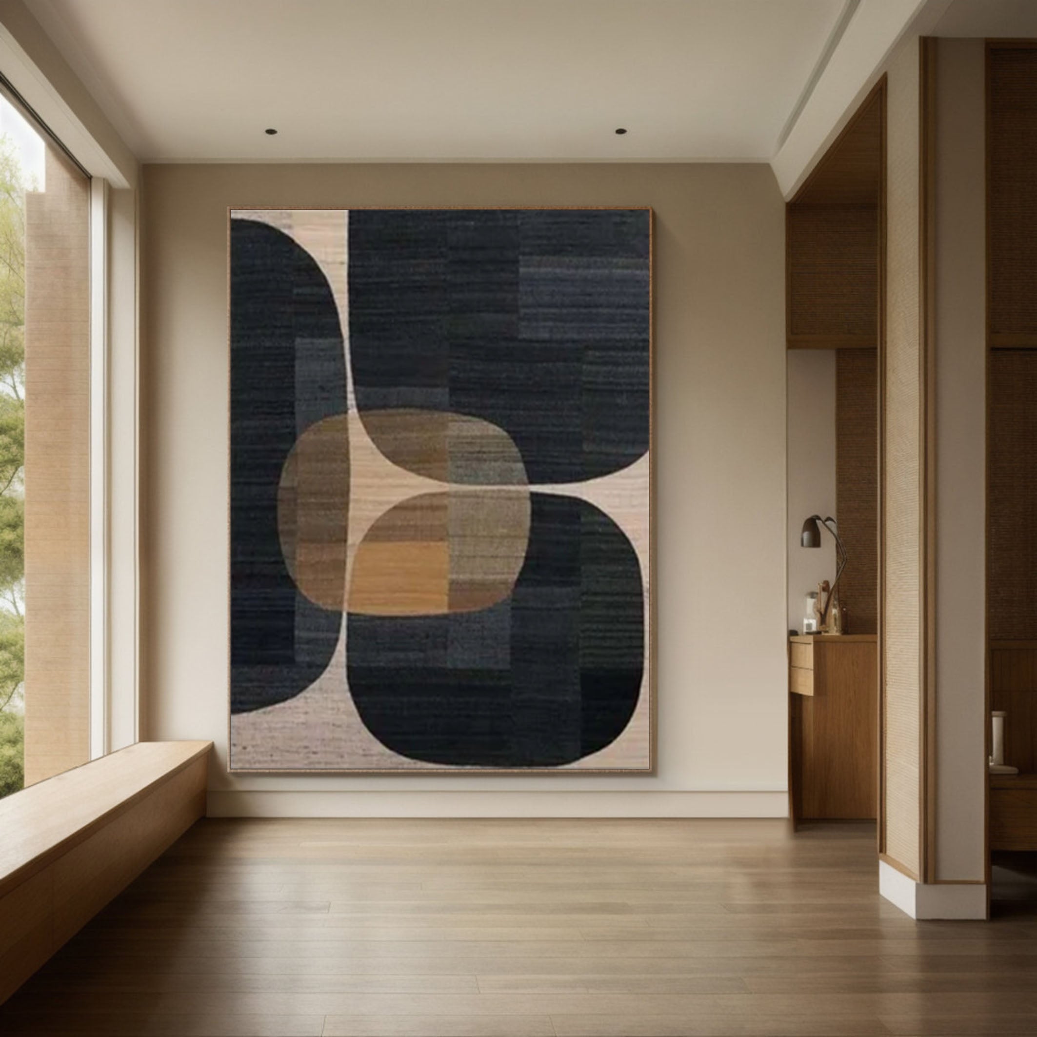 لوحة وابي سابي الهندسية التجريدية المتطورة #MM180