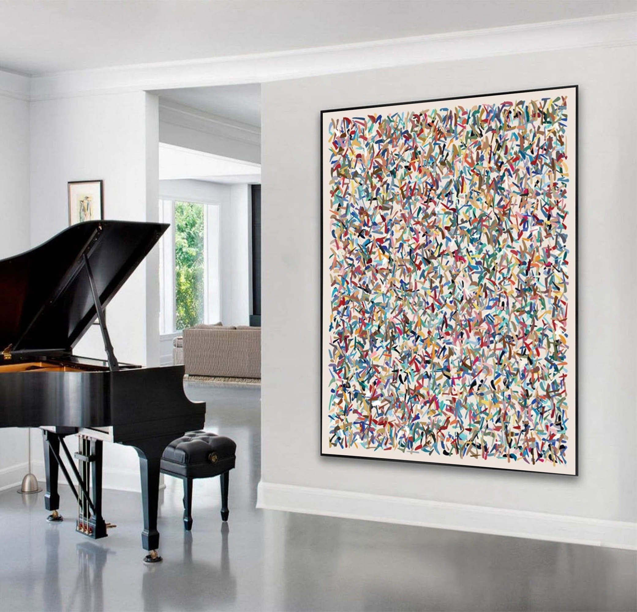 Colorful Abstract Painting Modern Art for Interior Design #AB048