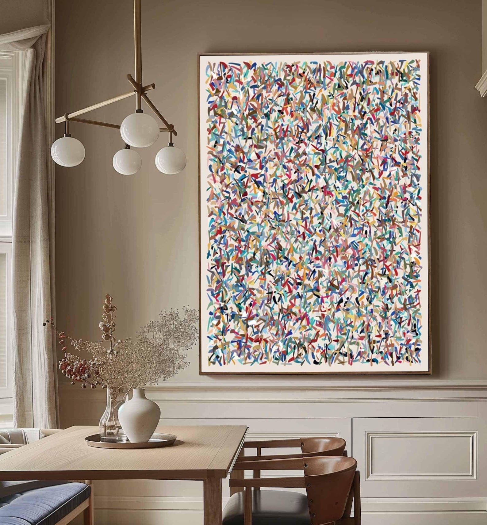 Colorful Abstract Painting Modern Art for Interior Design #AB048