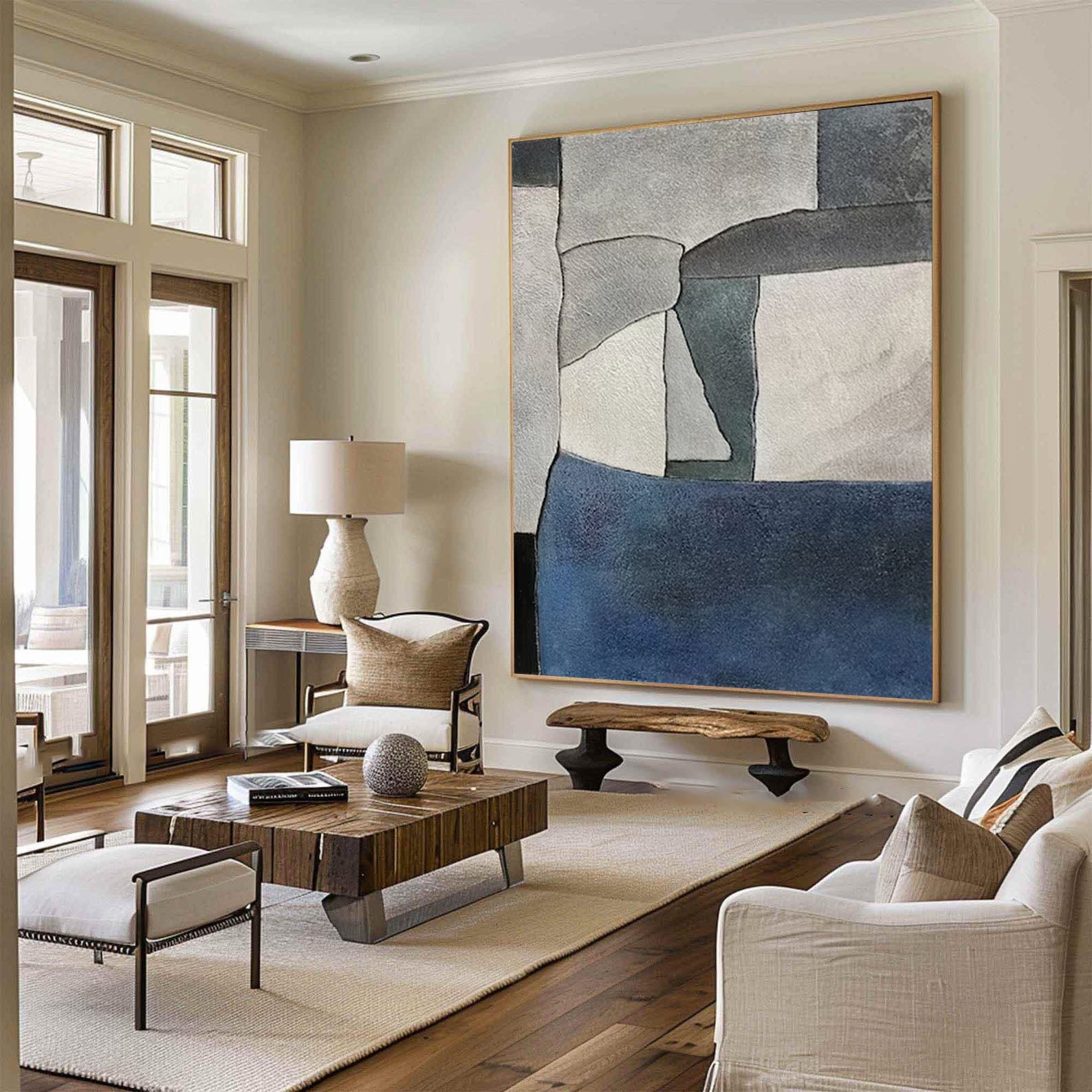 Large Abstract Geometric Wall Art for Room Decor #MM162