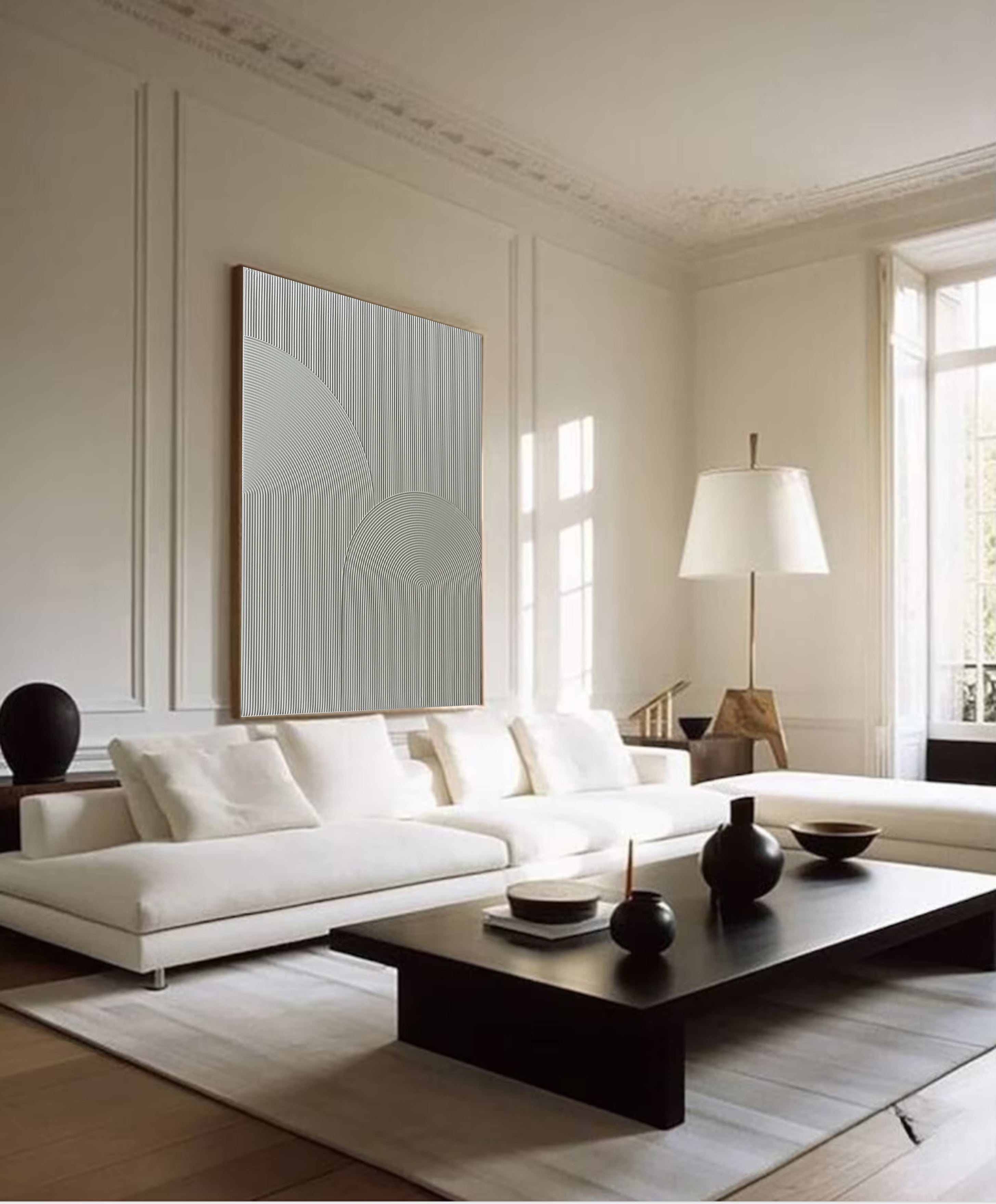 خطوط أنيقة، فن تجريدي، هندسي بسيط #MM022