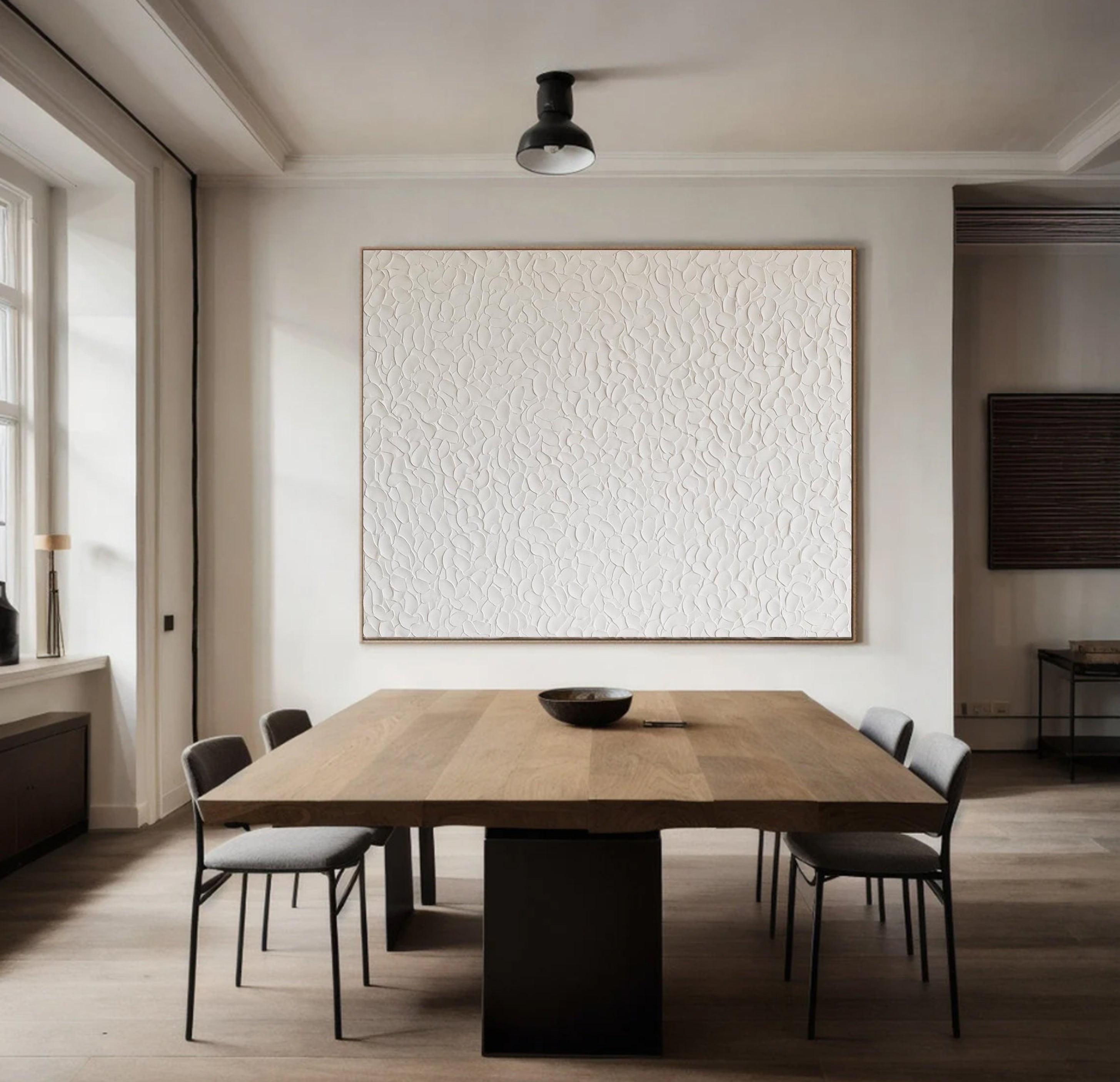 لوحة فنية أنيقة وعصرية من القماش بنقش هندسي #MM042