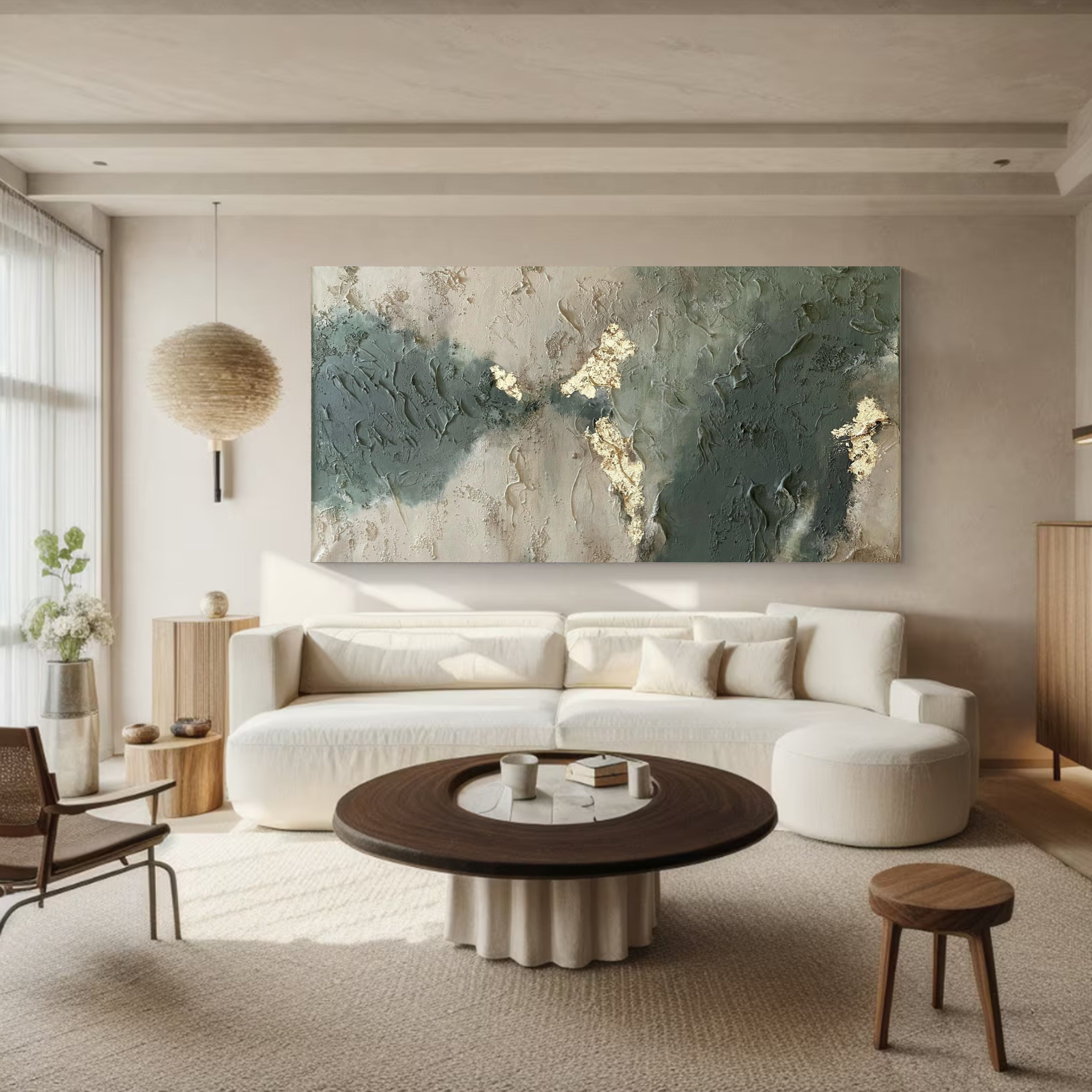 لوحة فنية جدارية لغرفة المعيشة بتصميم عصري ومزخرف #AB010