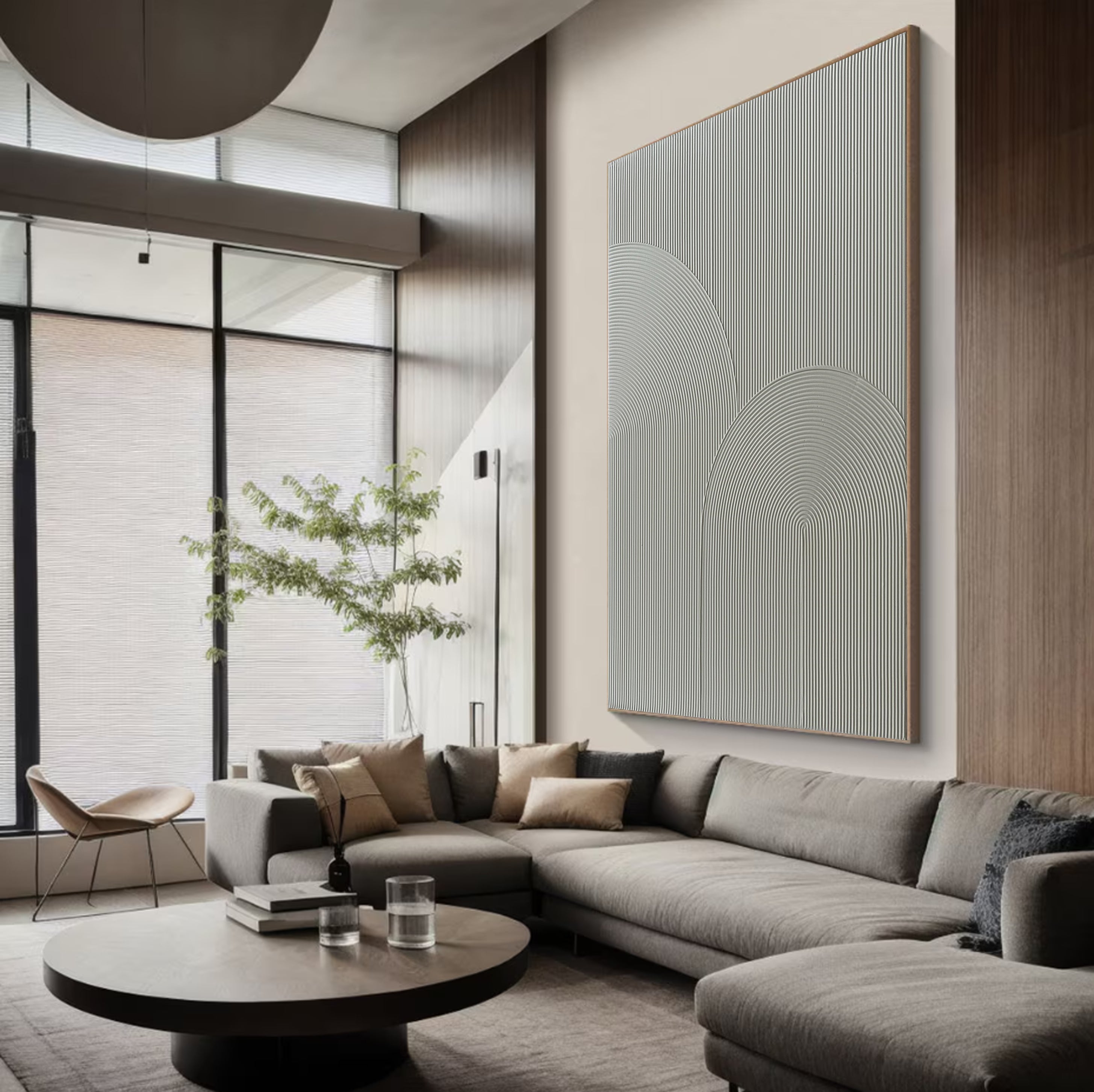 خطوط أنيقة، فن تجريدي، هندسي بسيط #MM022