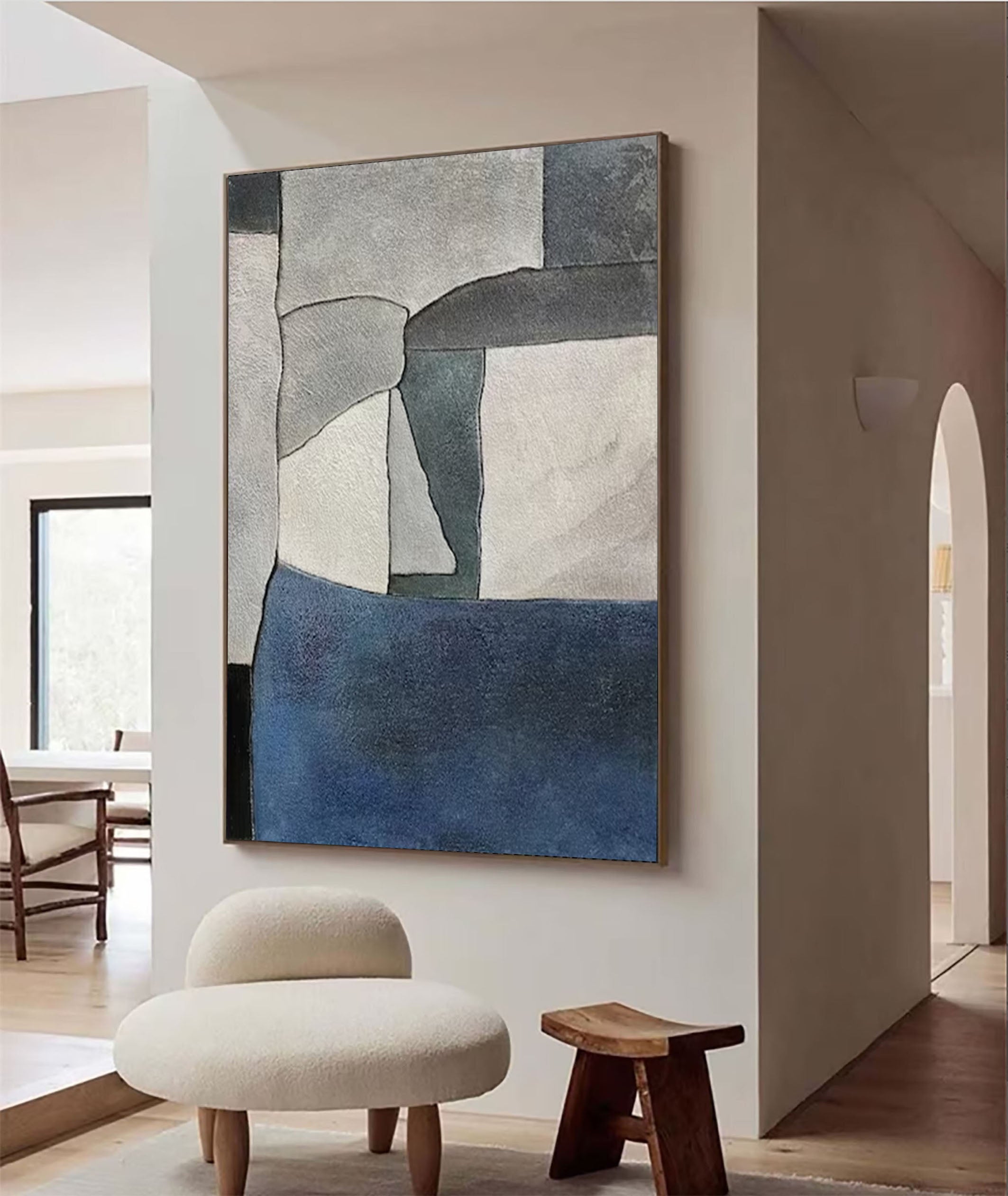 Large Abstract Geometric Wall Art for Room Decor #MM162