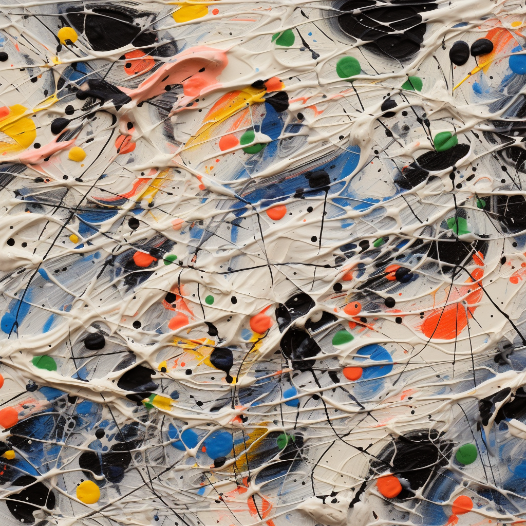 Explosion of Color: Dynamic Abstract, Bold Splatter Painting #MM522