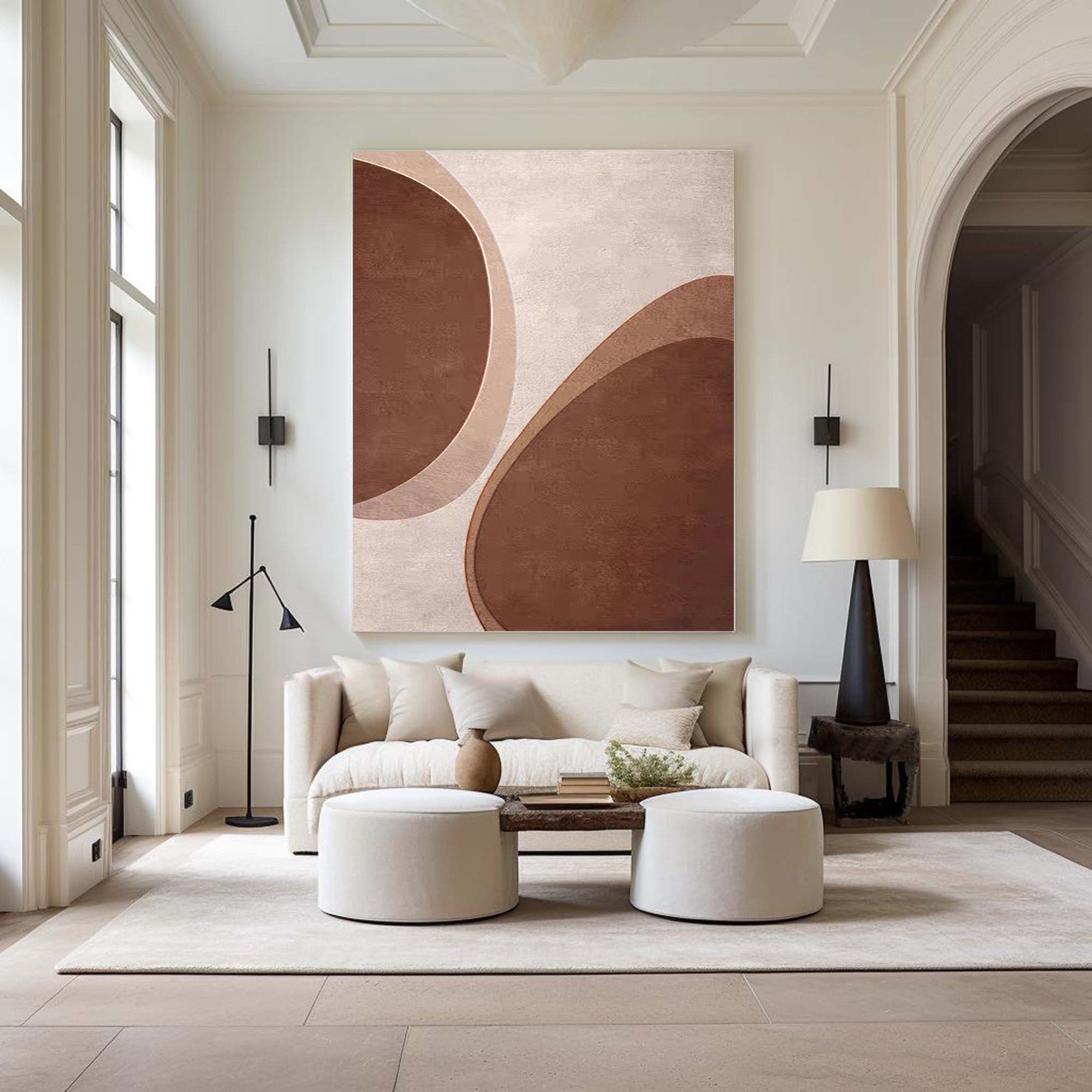 Minimalist Abstract Canvas, Organic Layered Shapes #MM516