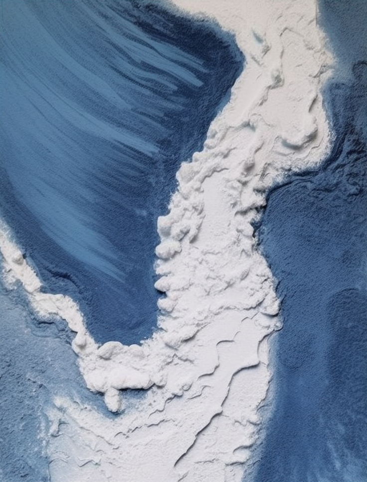 Turbulent Vista: Modern 3D Texture Painting, Dynamic Seascape #MM527