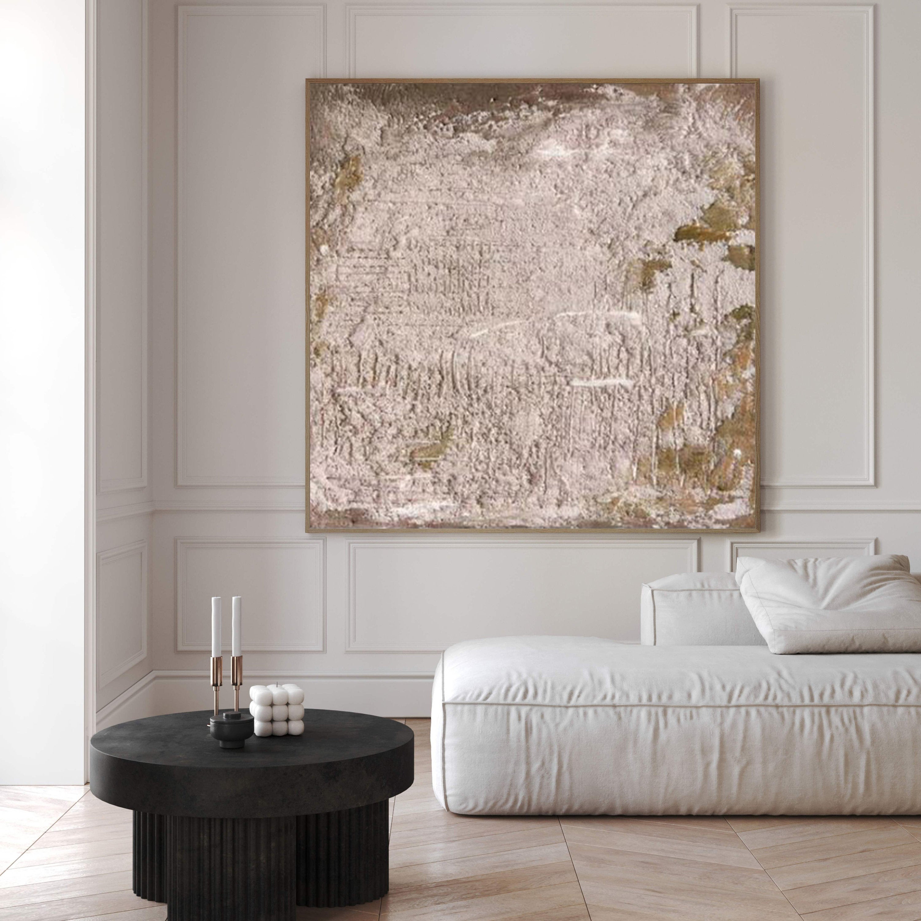 Rock story: Minimalist Abstract Canvas, Richly Textured Surface #MM517