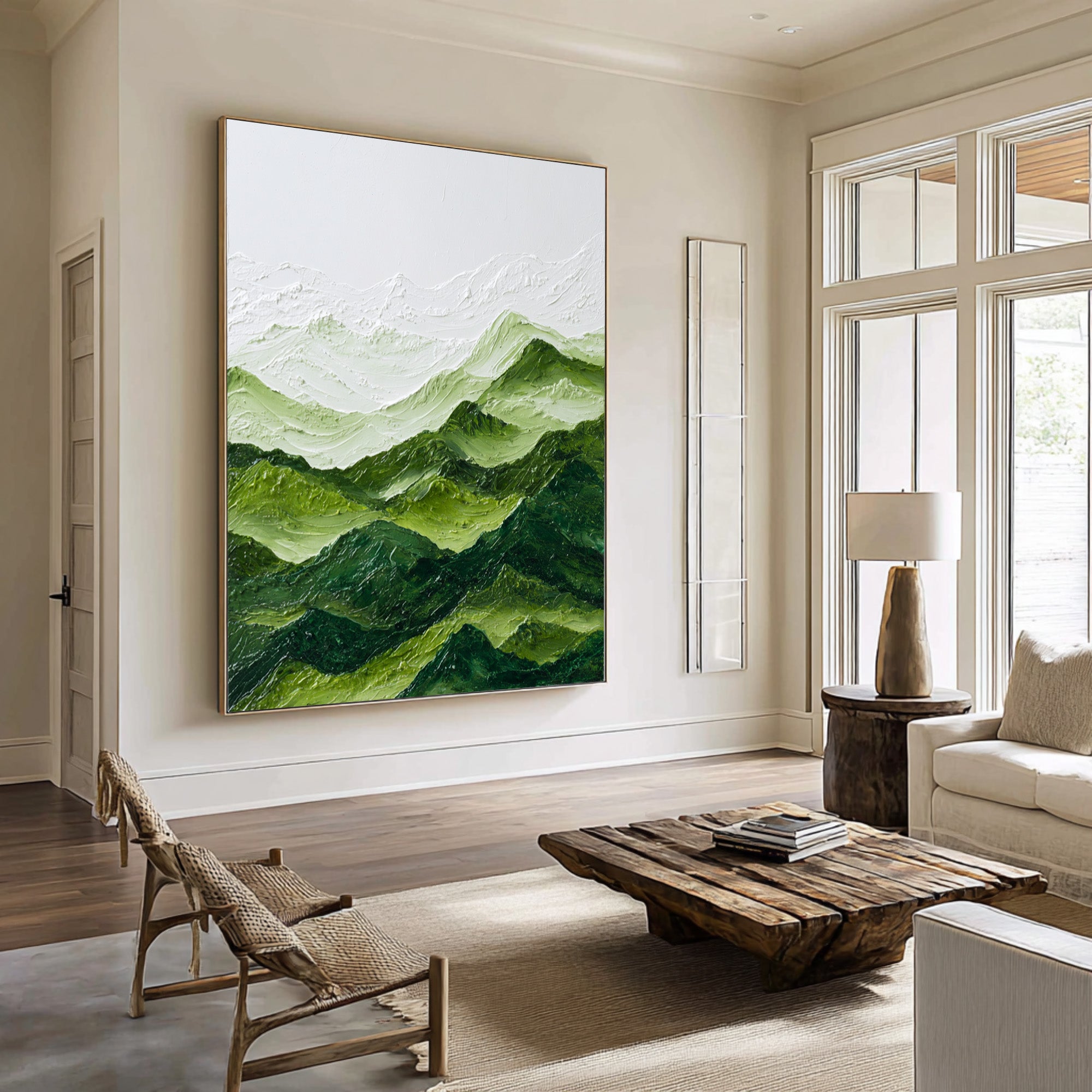 Abstract Large Green Hills Art | KelorArt #CZ 001