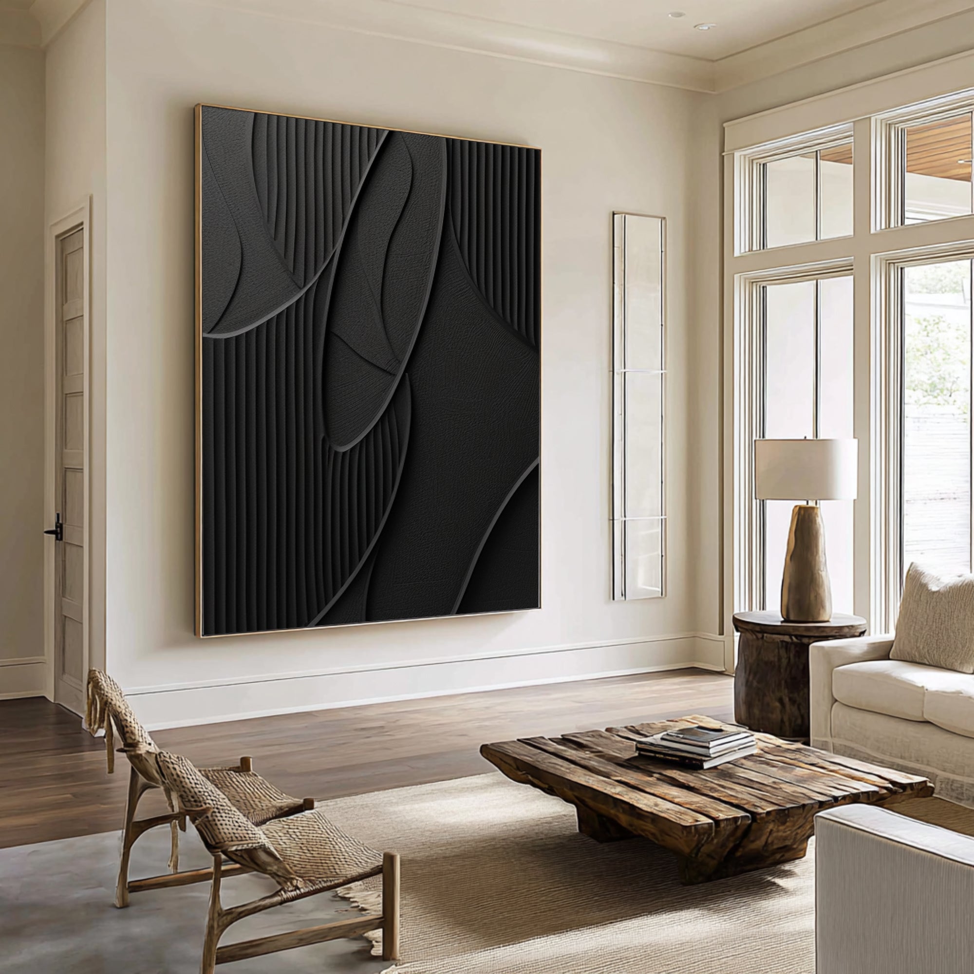 Minimalist Large Black Canvas | KelorArt #CZ 026