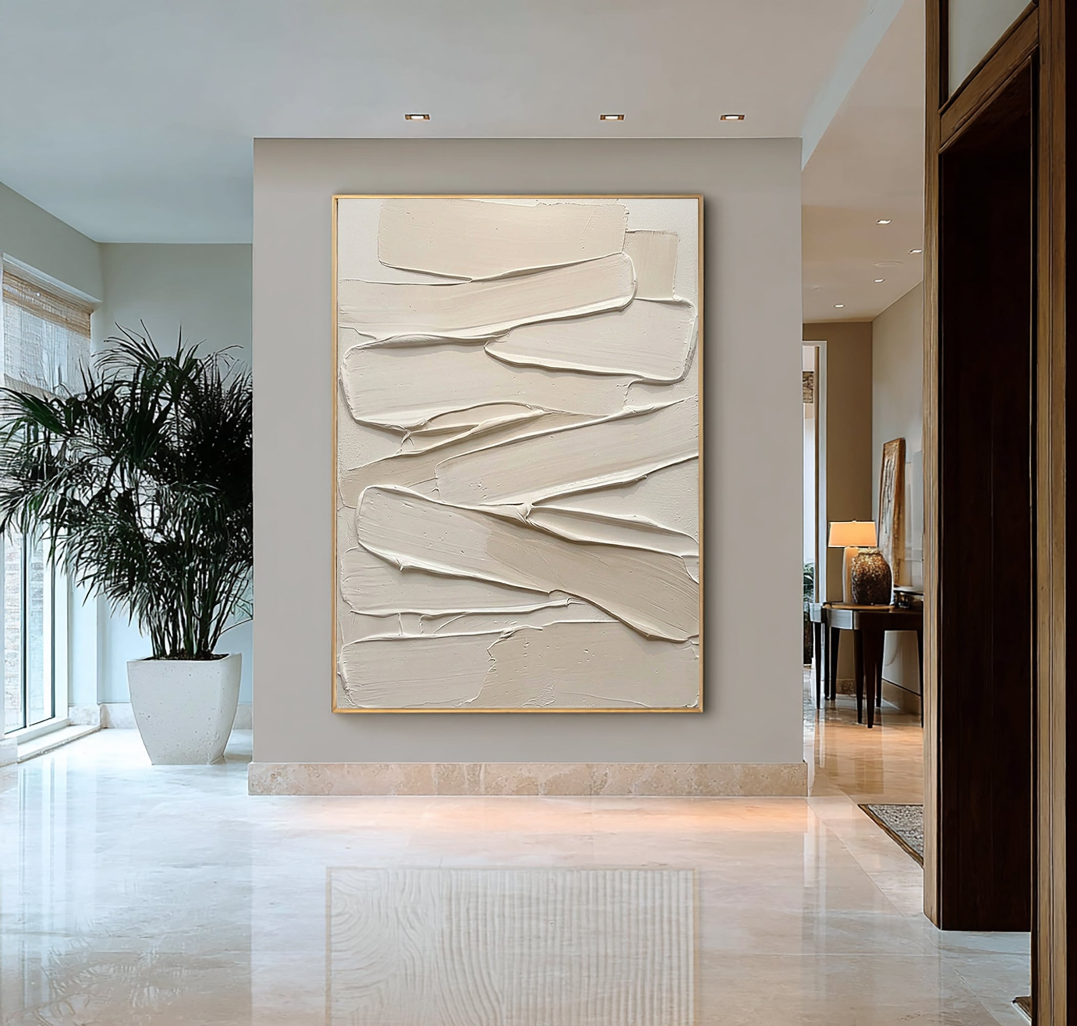Large Organic Texture Canvas Art Minimalist Neutral Painting
