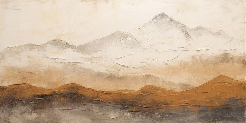 Mountain Whispers: Minimalist Landscape Wall Painting #MM514