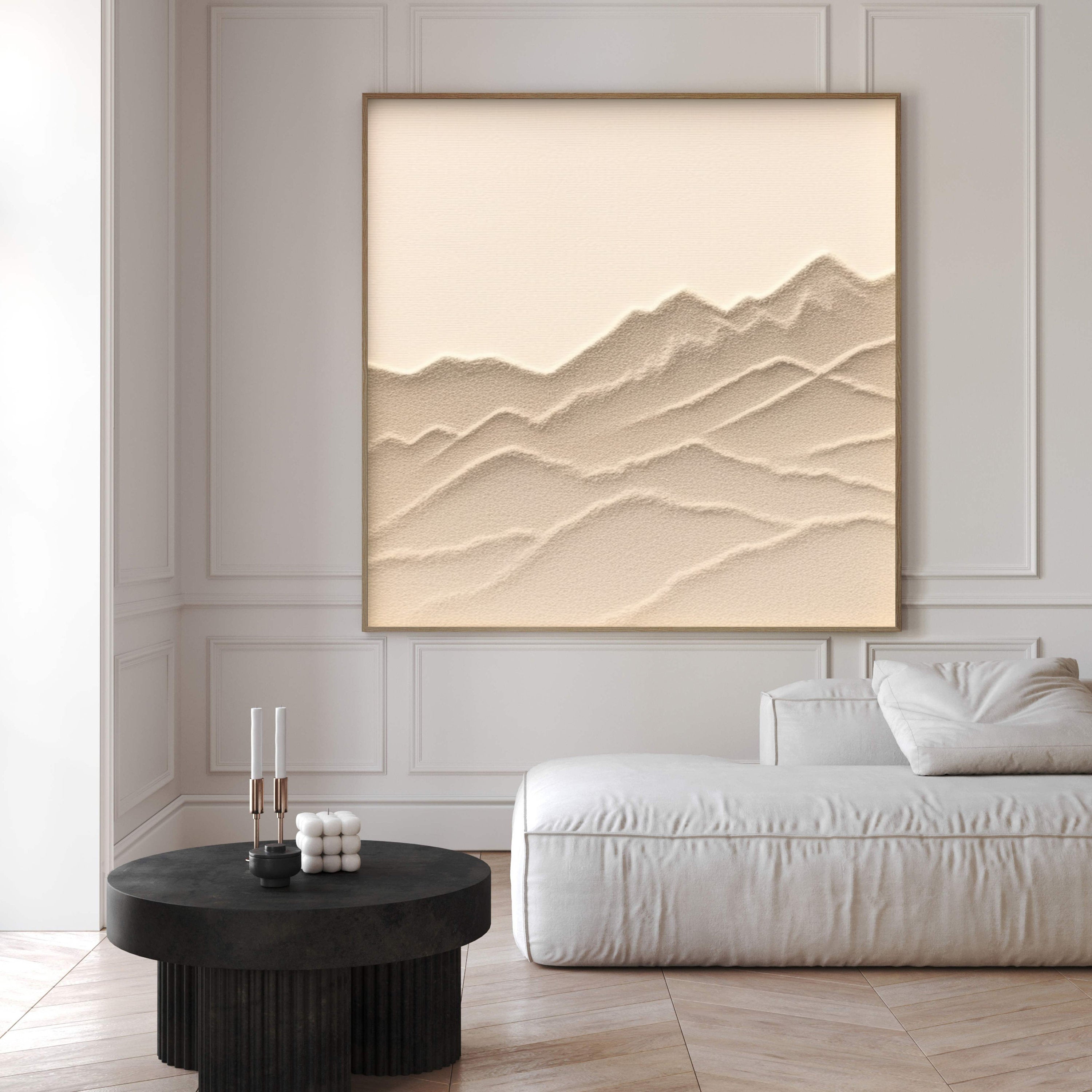 Desert Hills Texture: Modern 3D Wall Art, Earth Tones #MM528