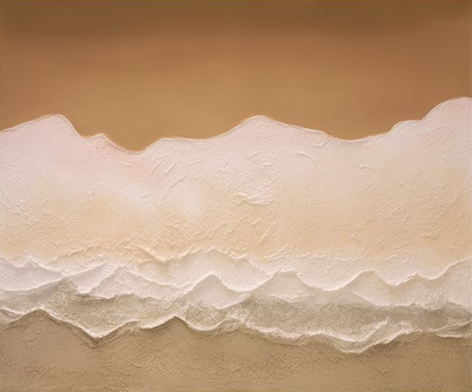 Desert Dune Serenity: Modern Landscape, Textured Neutral Art #MM533