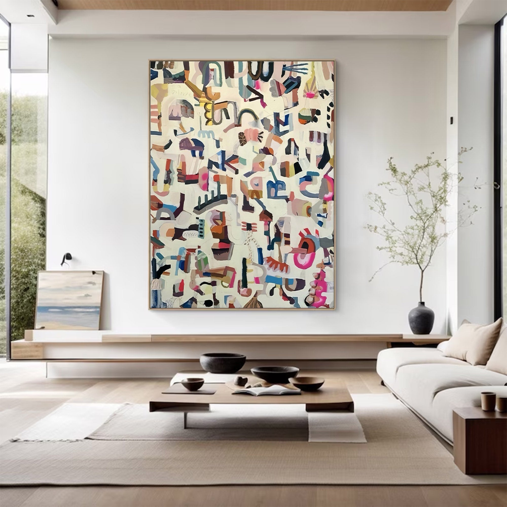 Large Abstract Colorful Canvas | KelorArt #AG 114