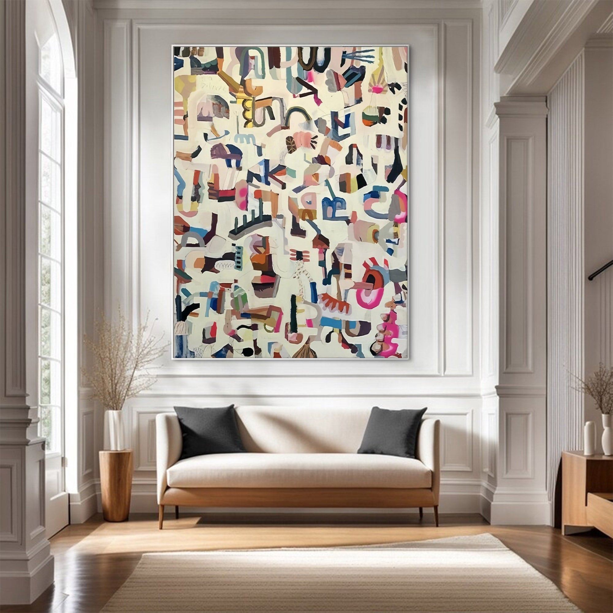 Large Abstract Colorful Canvas | KelorArt #AG 114