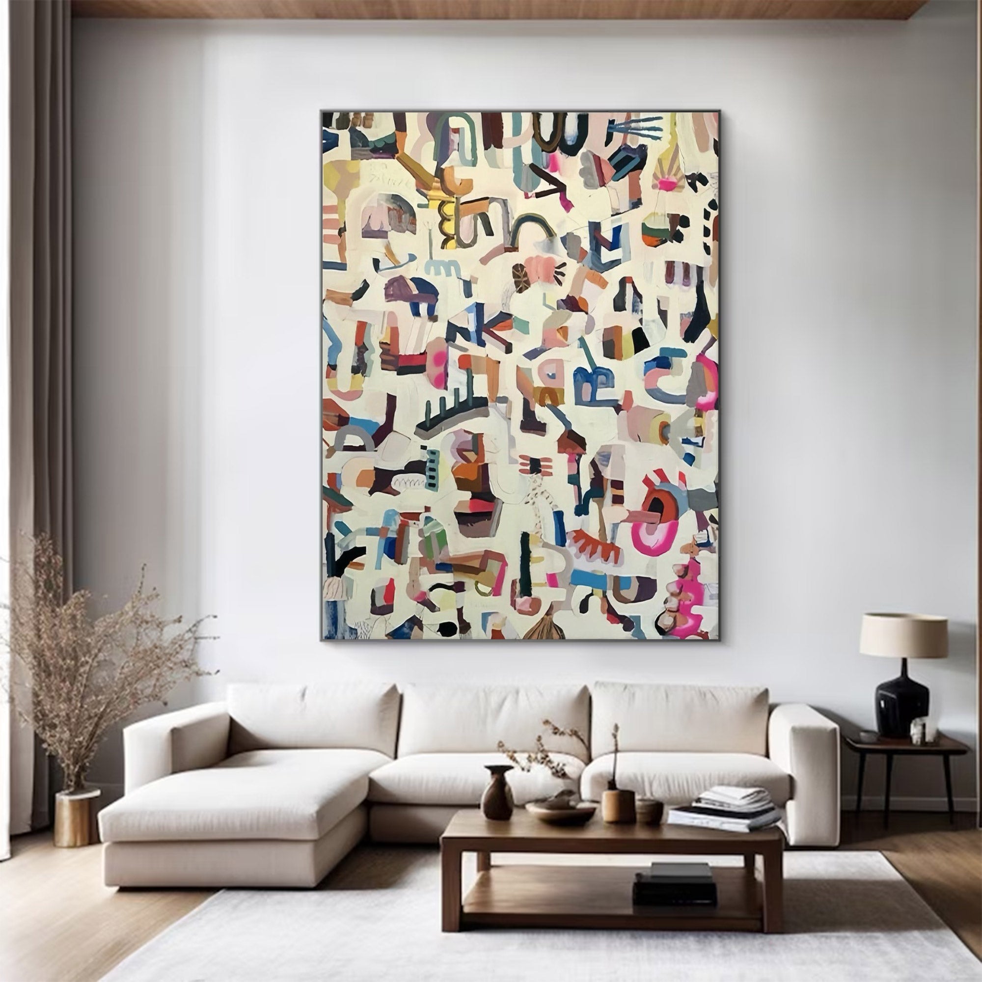 Large Abstract Colorful Canvas | KelorArt #AG 114