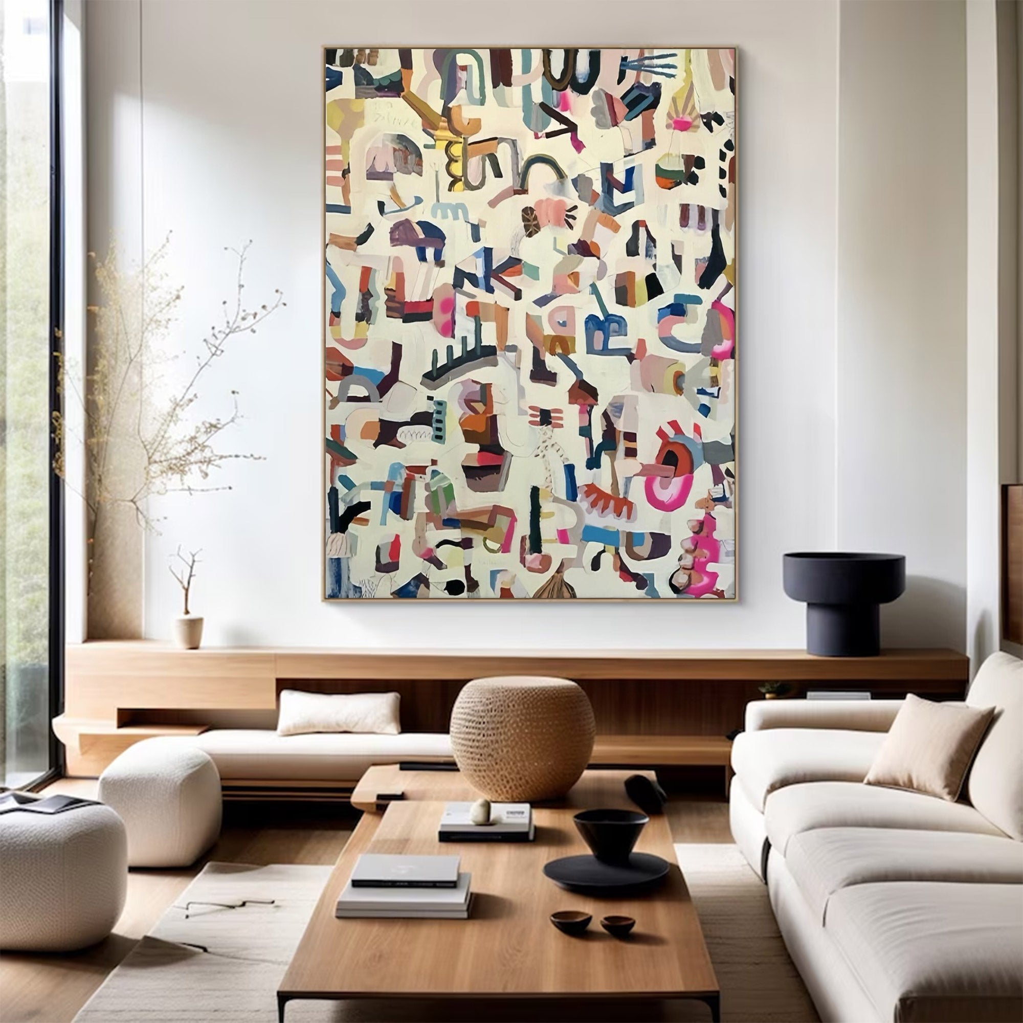 Large Abstract Colorful Canvas | KelorArt #AG 114