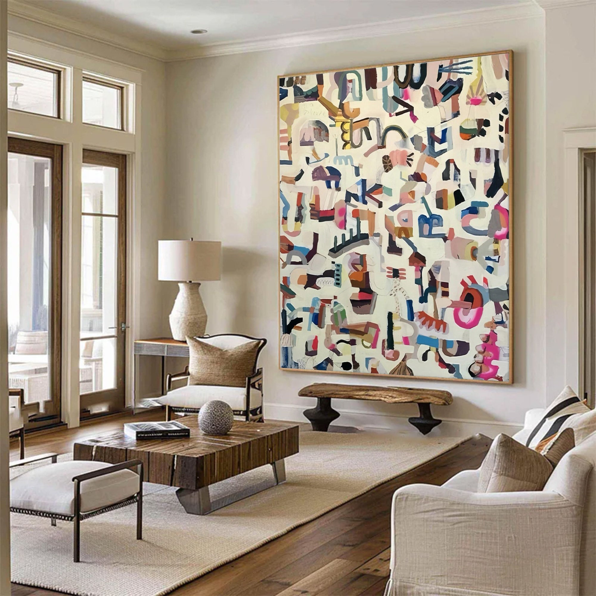 Large Abstract Colorful Canvas | KelorArt #AG 114