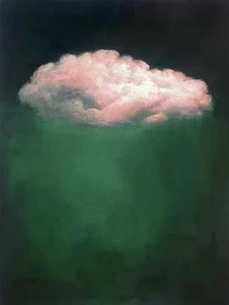 Dreamy Green Cloud Art for Living Room Decor #SP008