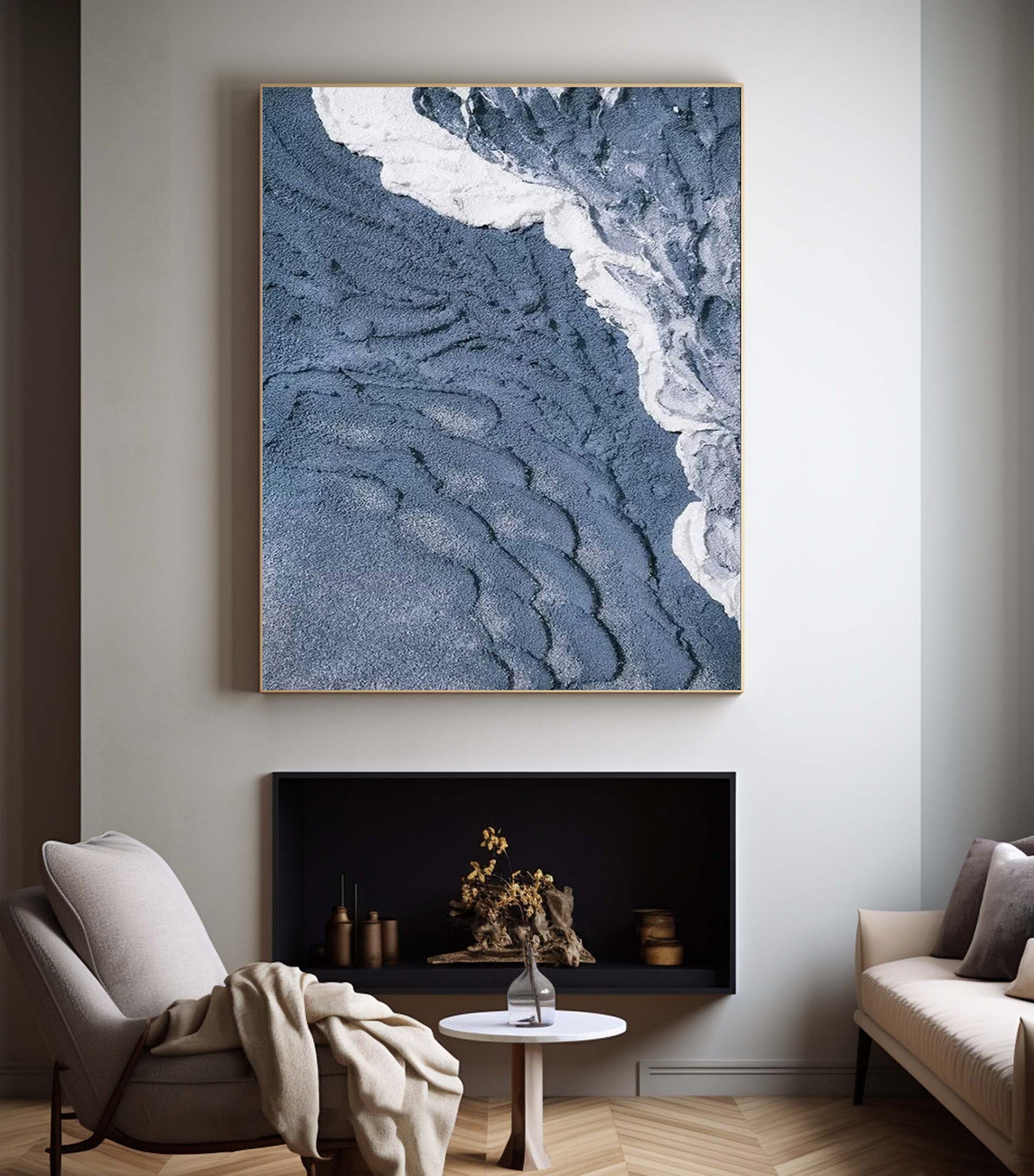 From Above the Waves: Textured Aerial Ocean Wall Art #MM525