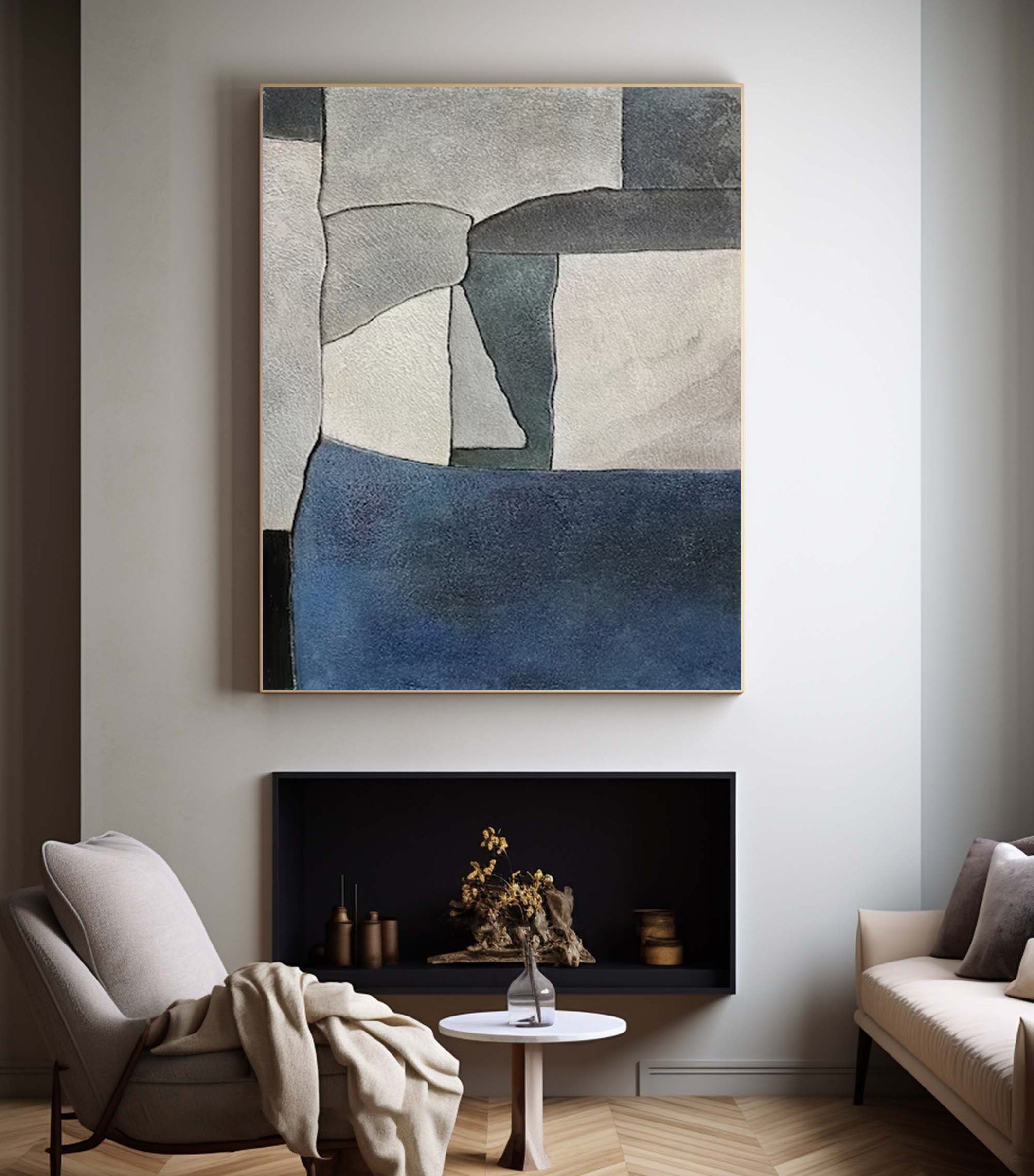 Large Abstract Geometric Wall Art for Room Decor #MM162