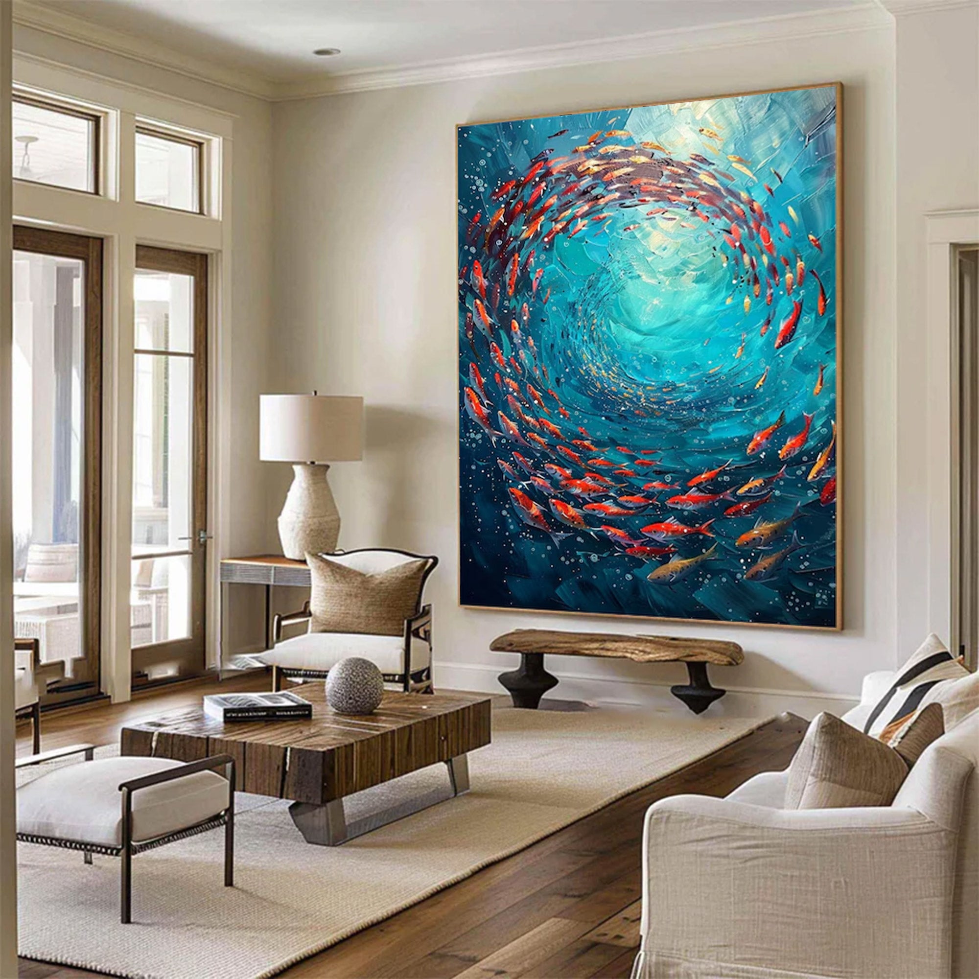 Large Contemporary Marine Life Art | KelorArt #AG 150