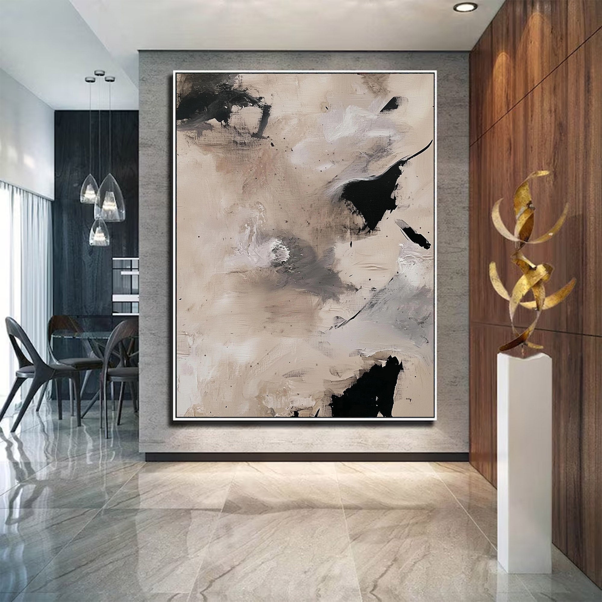 Large Minimalist Abstract Painting | KelorArt #AG 115