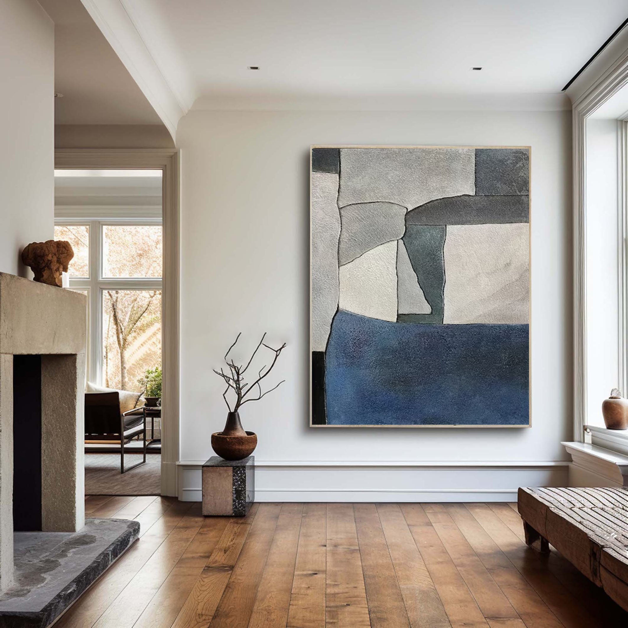 Large Abstract Geometric Wall Art for Room Decor #MM162