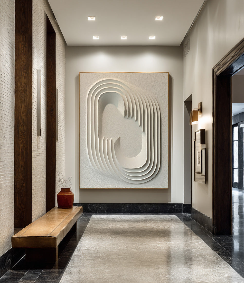 3D Textured Geometric Art Minimalist Wall Decor #AG 087
