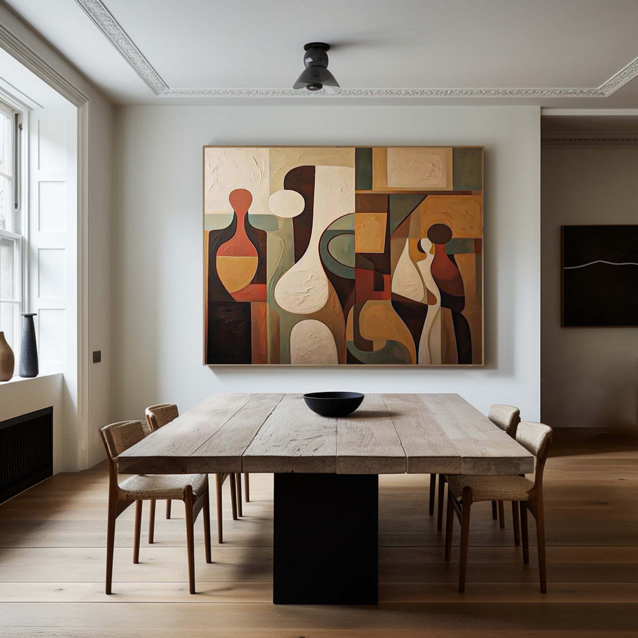 Cubist Figure Wall Art, Multi-Faceted Abstraction #MM501
