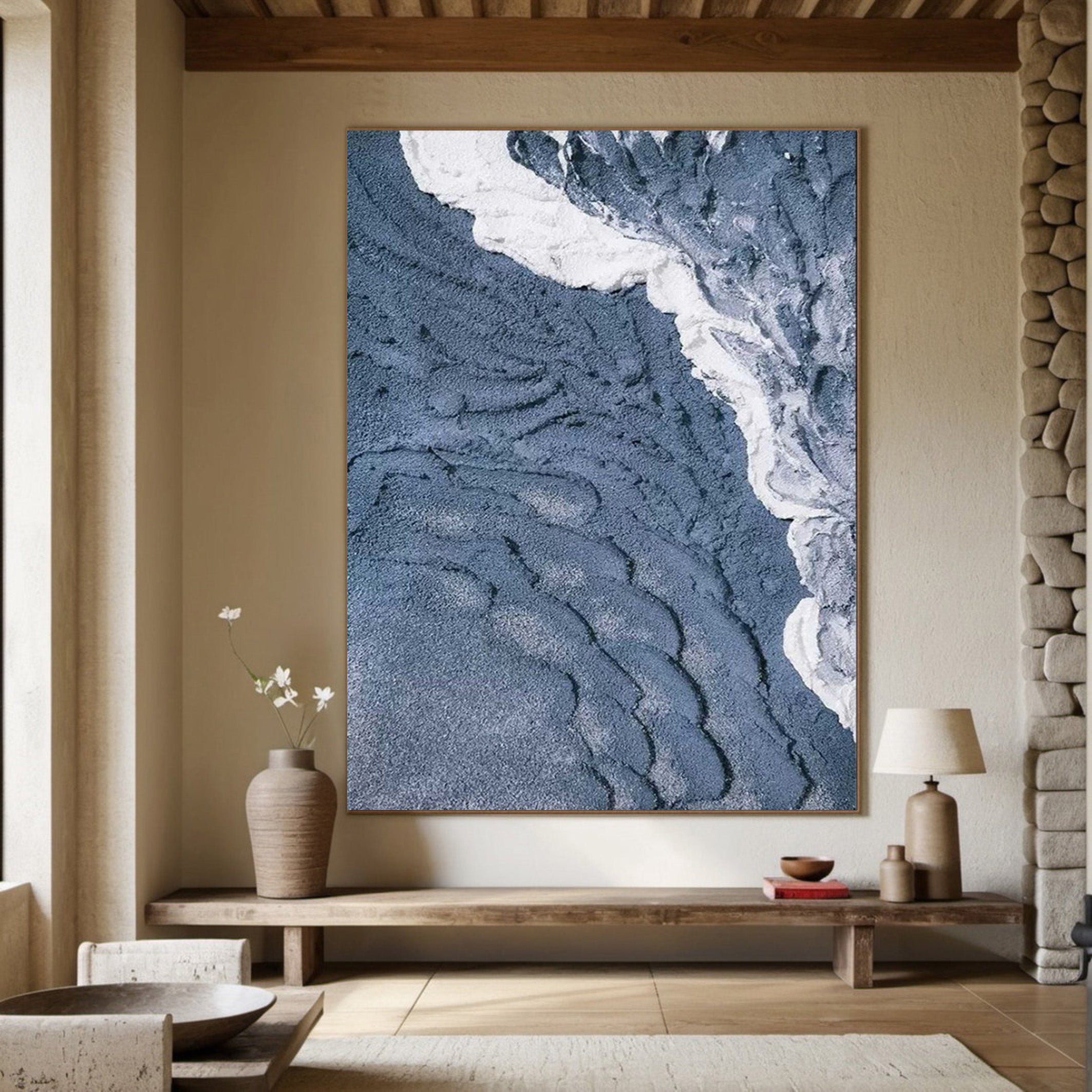 From Above the Waves: Textured Aerial Ocean Wall Art #MM525