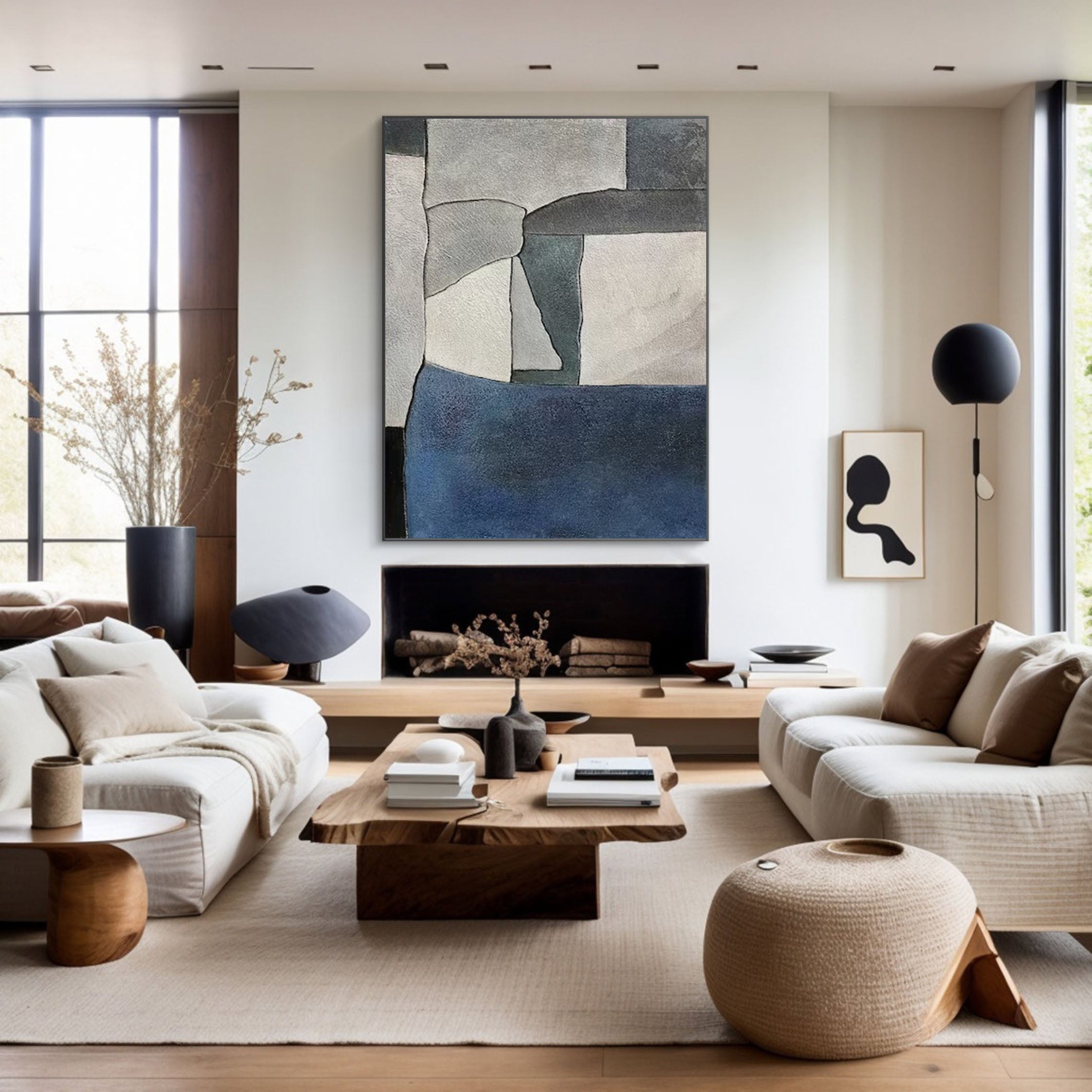 Large Abstract Geometric Wall Art for Room Decor #MM162