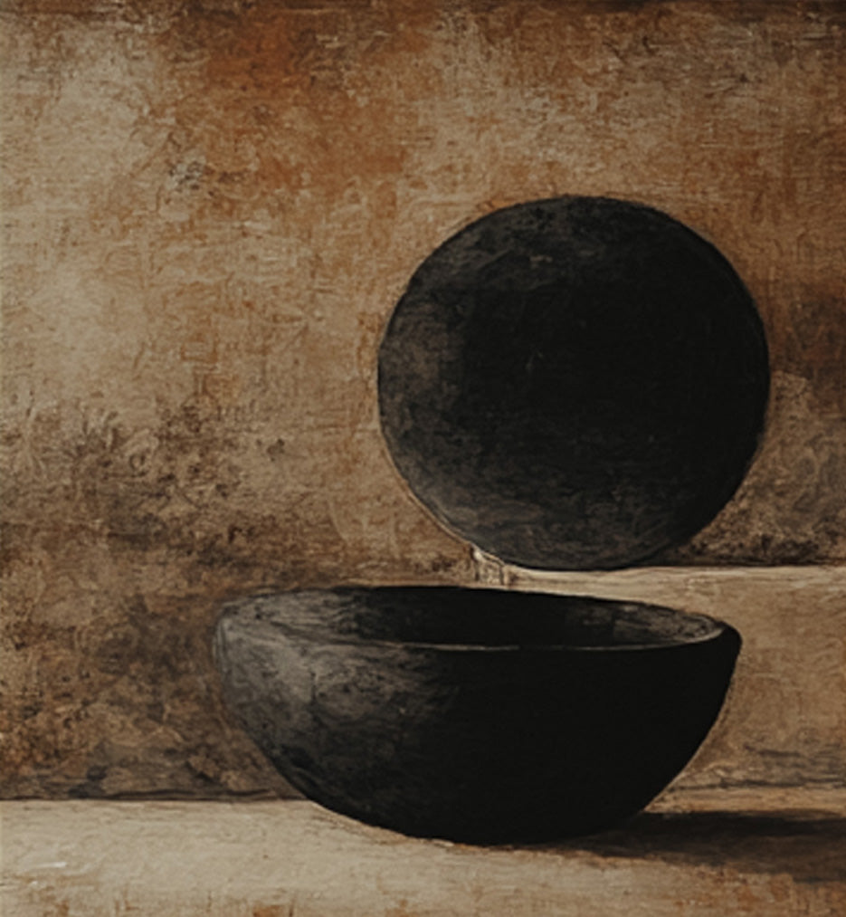 Elemental Balance: Minimalist Abstract with Black Arts #MM557