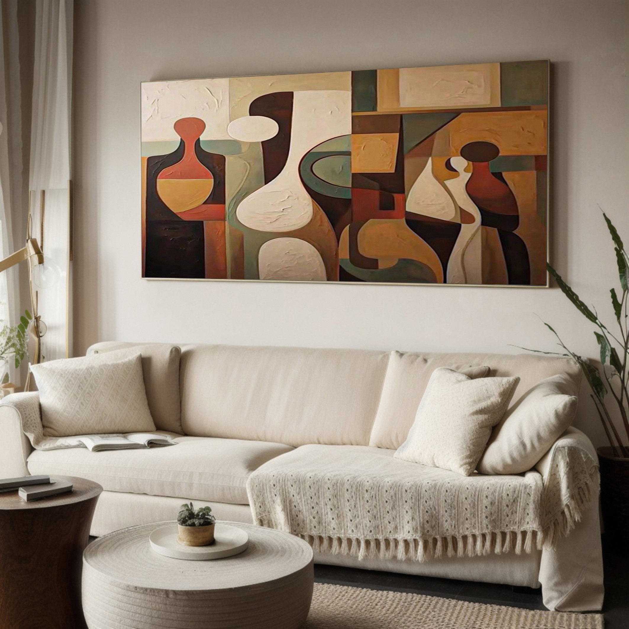 Cubist Figure Wall Art, Multi-Faceted Abstraction #MM501