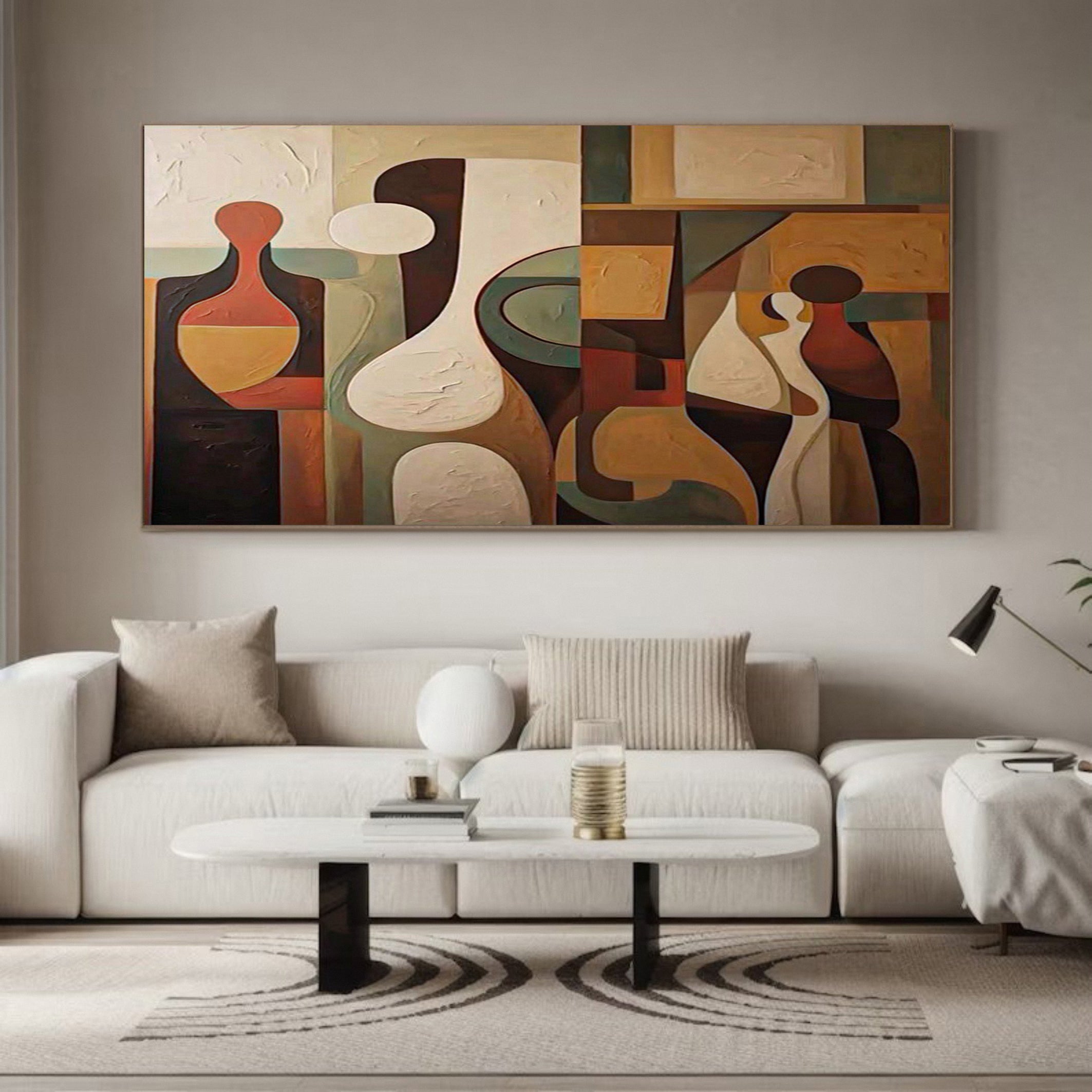 Cubist Figure Wall Art, Multi-Faceted Abstraction #MM501