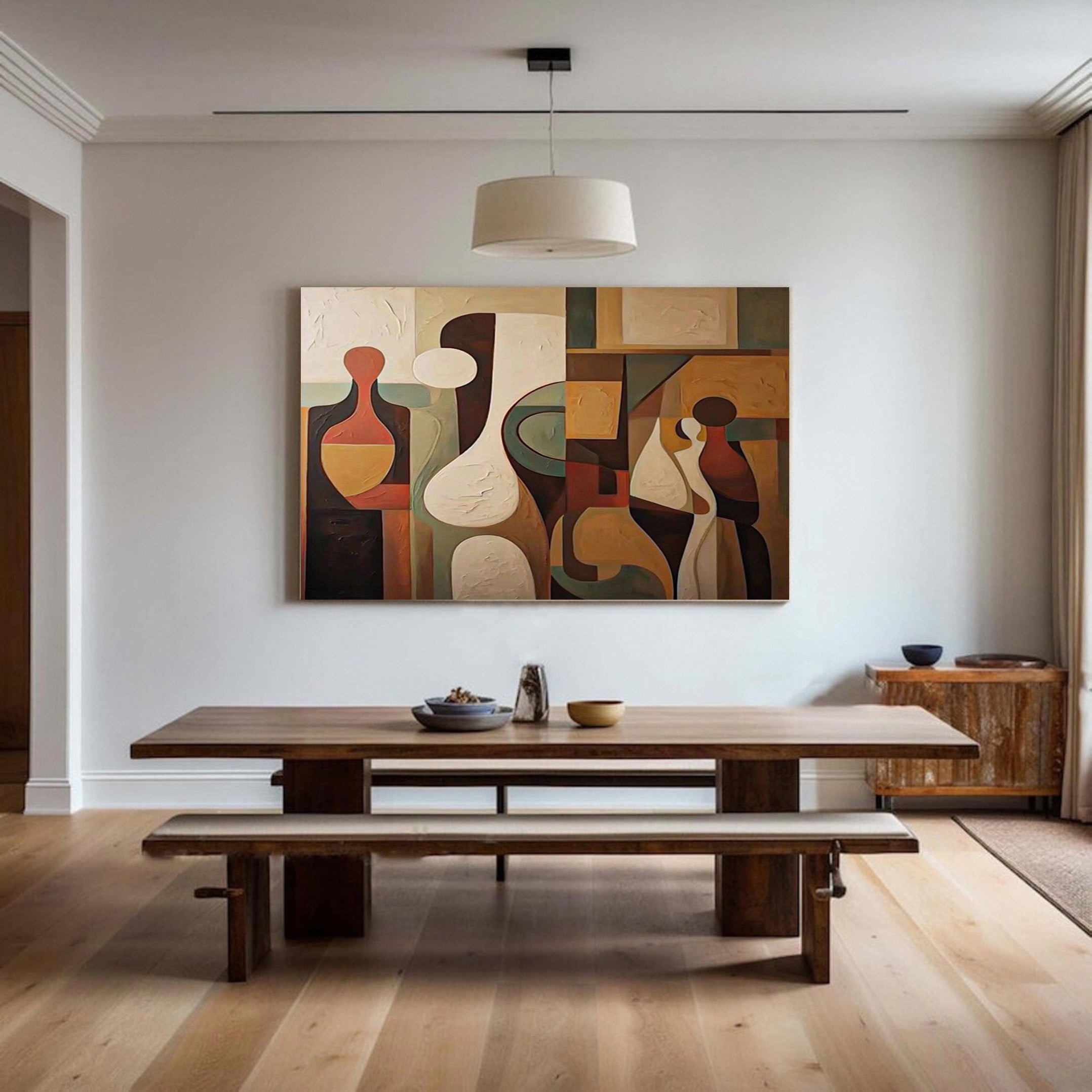 Cubist Figure Wall Art, Multi-Faceted Abstraction #MM501