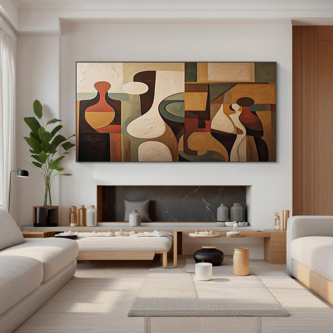 Cubist Figure Wall Art, Multi-Faceted Abstraction #MM501