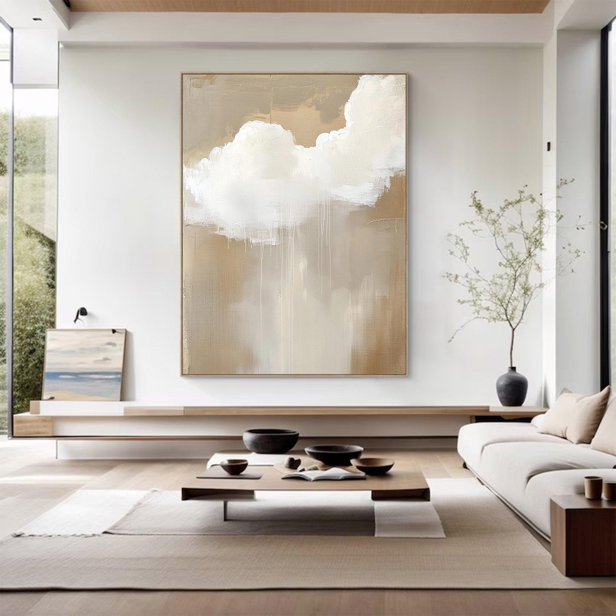 Large Contemporary Cloud Oil Painting | KelorArt #AG 122