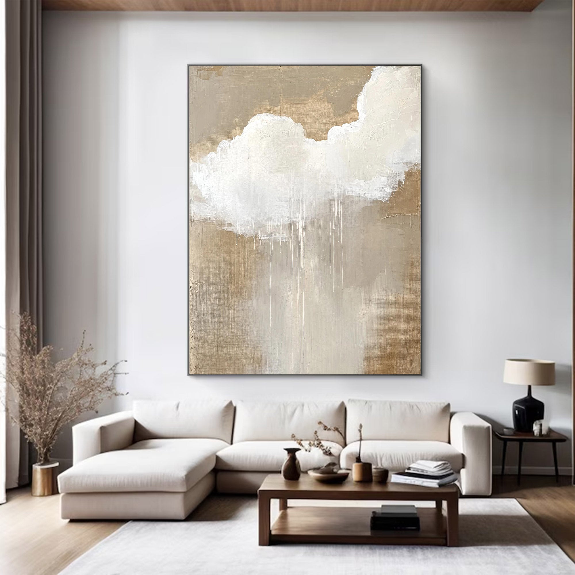 Large Contemporary Cloud Oil Painting | KelorArt #AG 122