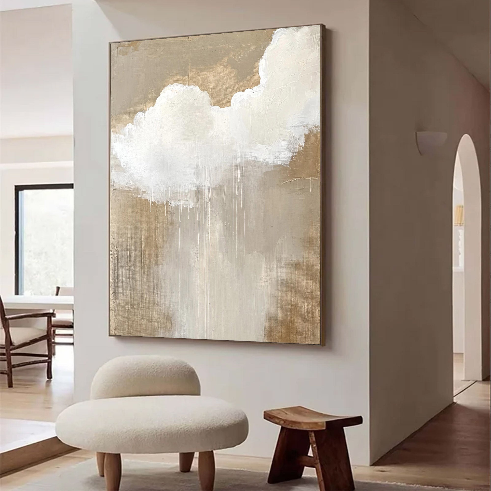 Minimalist Cloud Painting, Large | KelorArt #AG 122