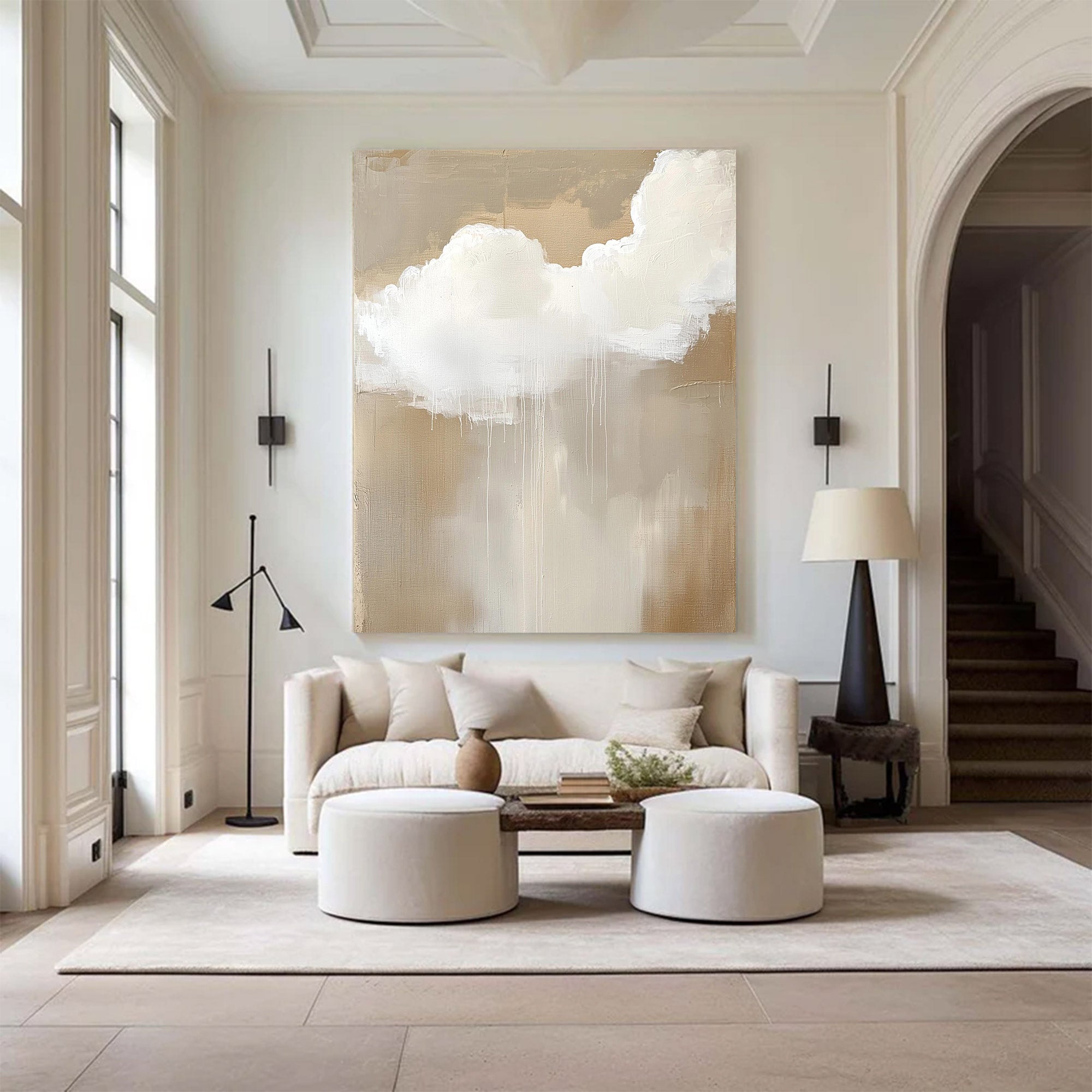 Large Contemporary Cloud Oil Painting | KelorArt #AG 122