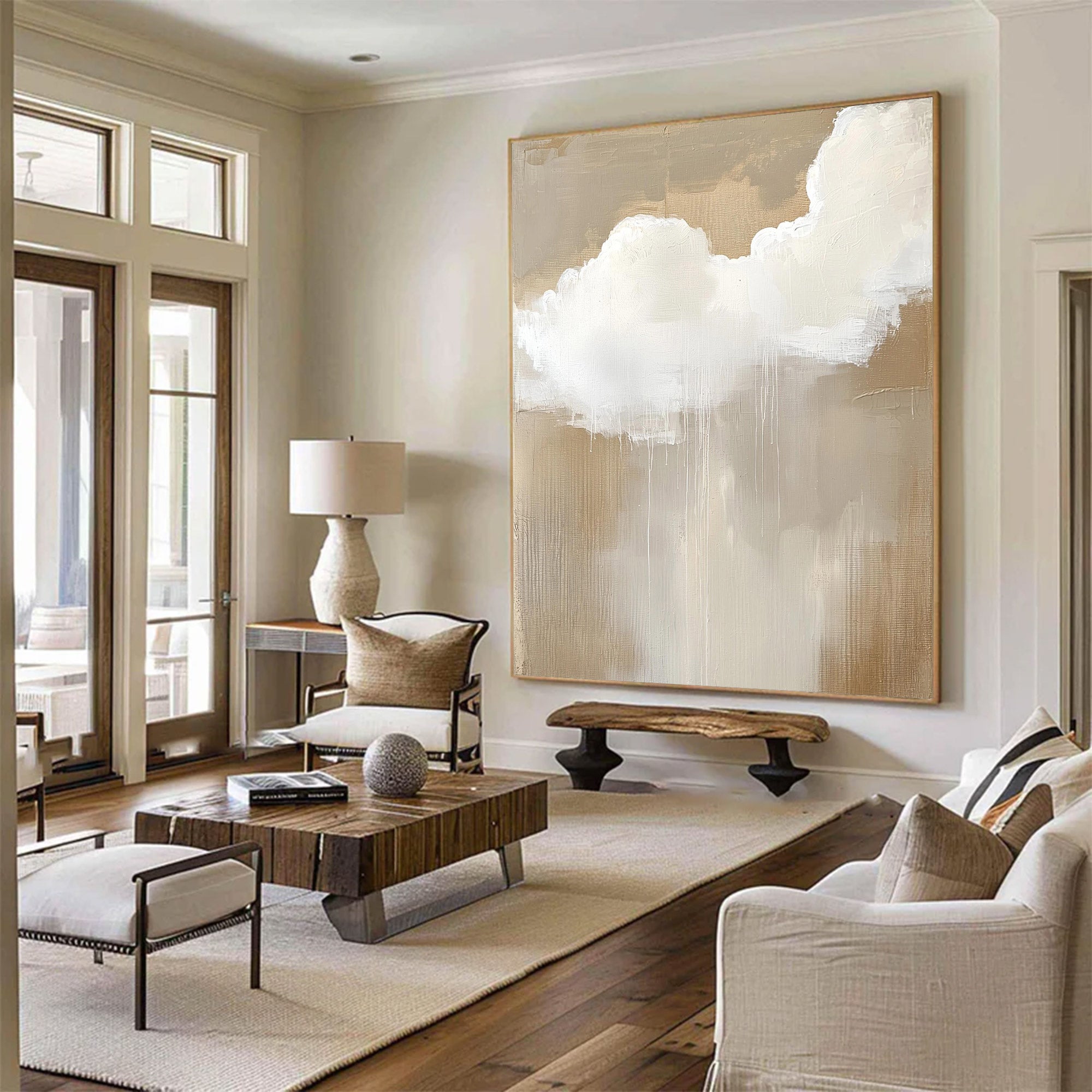Minimalist Cloud Painting, Large | KelorArt #AG 122