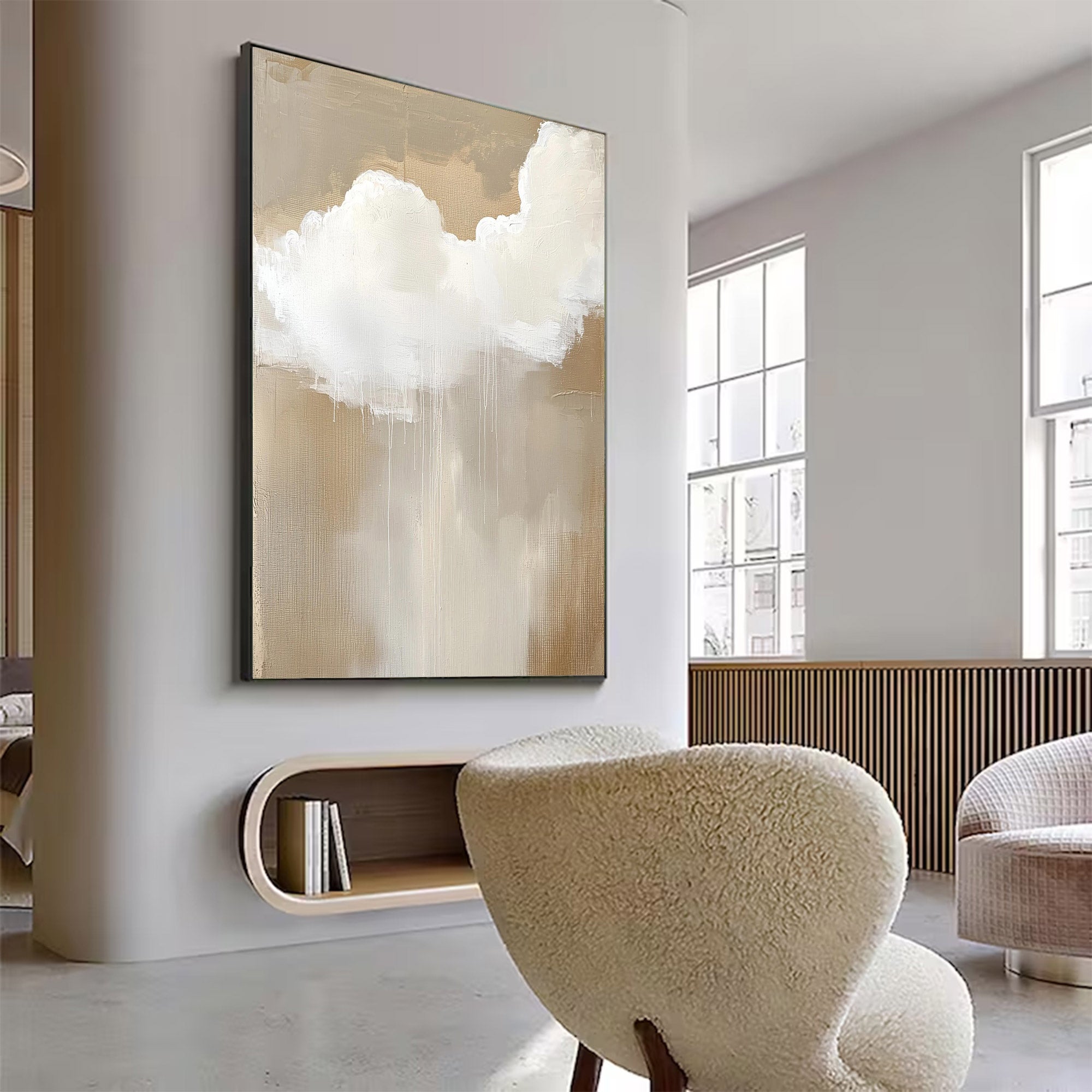 Minimalist Cloud Painting, Large | KelorArt #AG 122