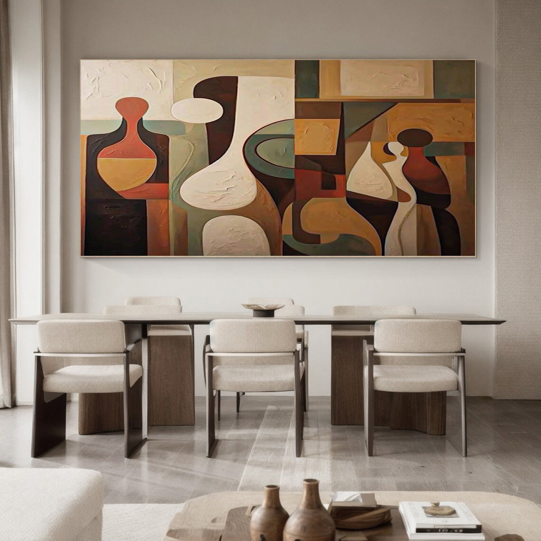 Cubist Figure Wall Art, Multi-Faceted Abstraction #MM501