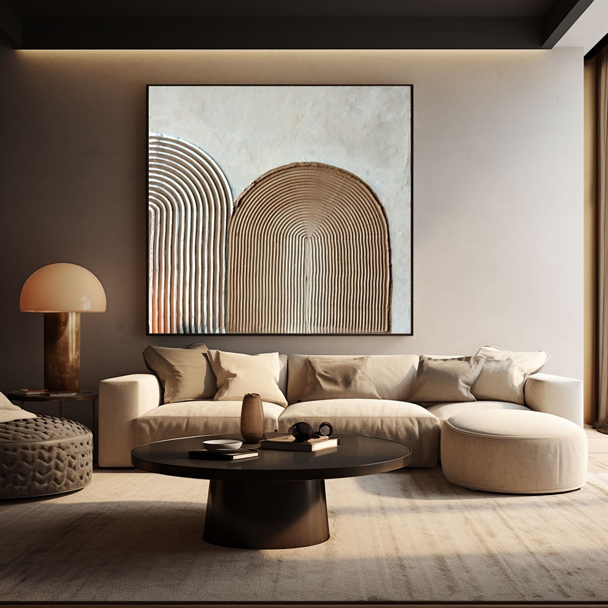 عمل فني من مجموعة Nature's Embrace Organic Beige #MM092